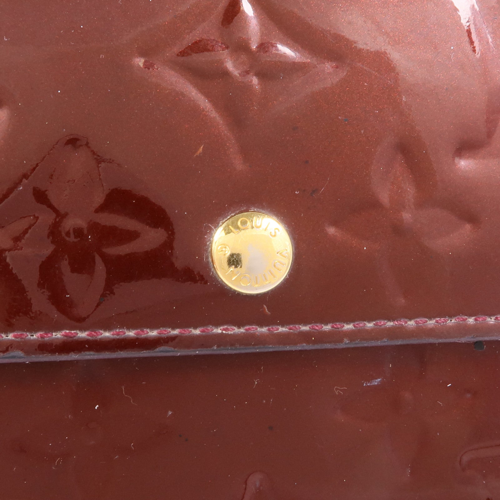 LOUIS VUITTON Vernis Portefeuille Sarah Wallet金扣長錢包