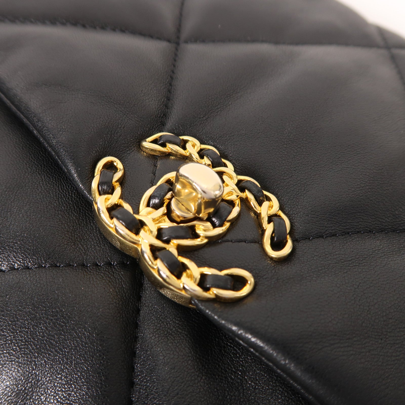 CHANEL CC Chanel 19 Large 2 Way Shoulder Bag AS1161 Lambskin Leather Black