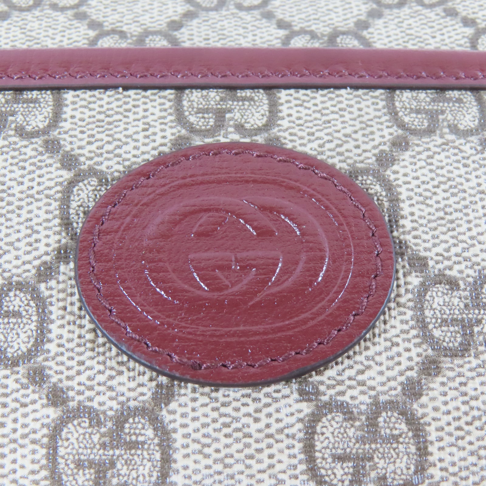 GUCCI 【激減優惠】塗層帆布Business Clutch Bag金扣手拿包啡色
