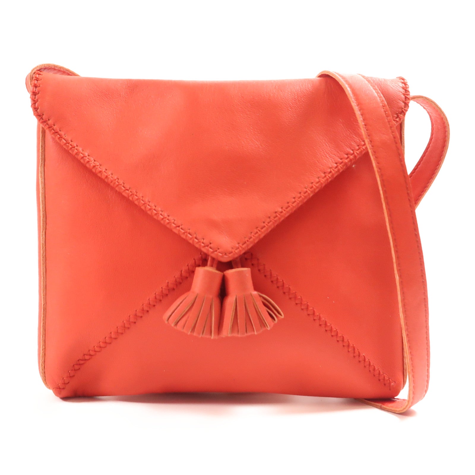 HERMES Swift皮革Sac Pompon肩背袋Rouge