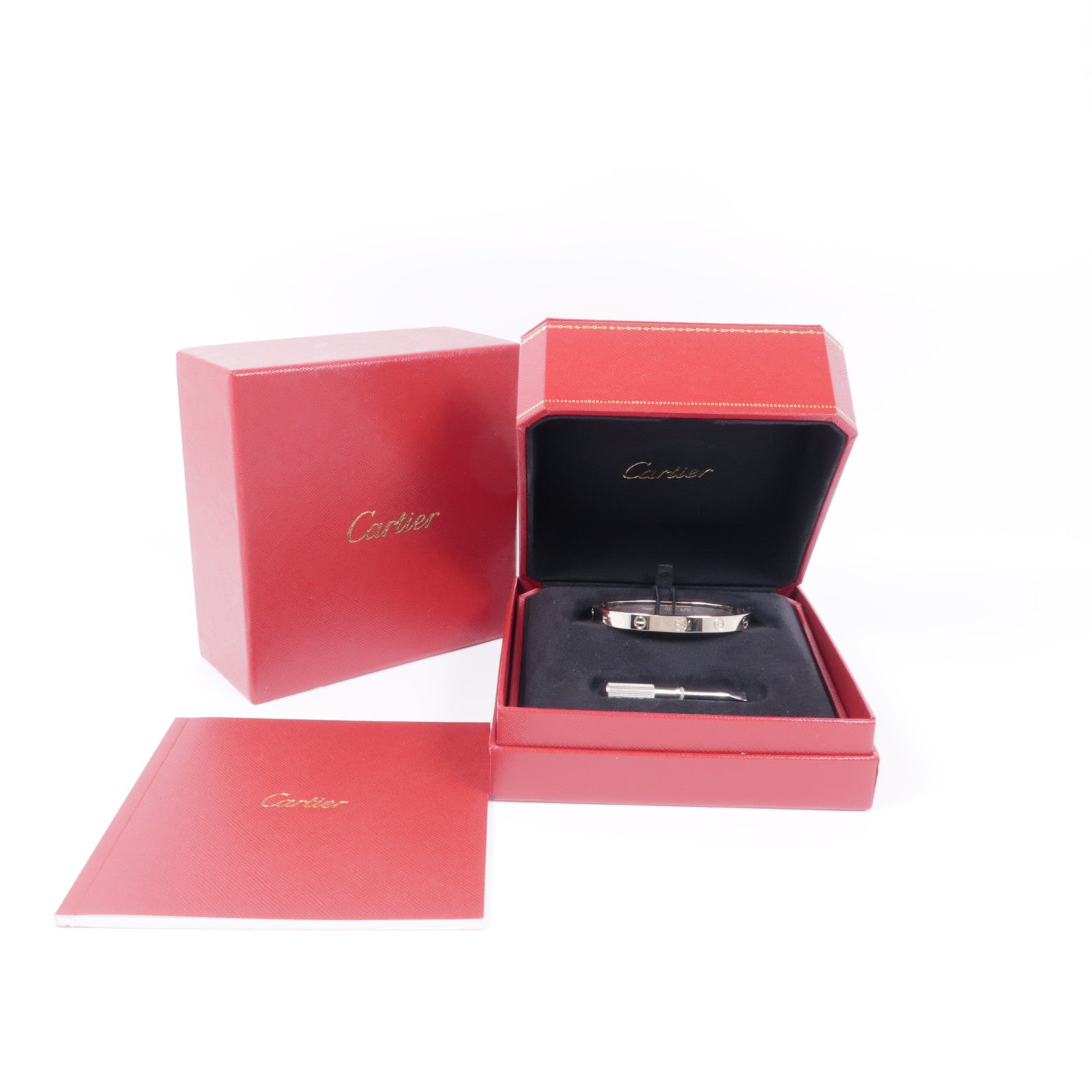 CARTIER 18K白金Love Bangle手鐲Cartier#17