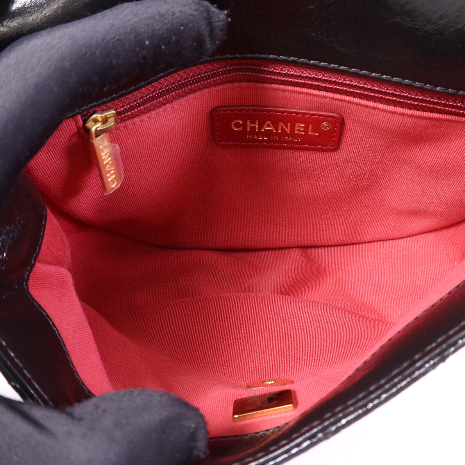 CHANEL 牛皮皮革Chain Shoulder Bag金扣鏈帶肩背袋