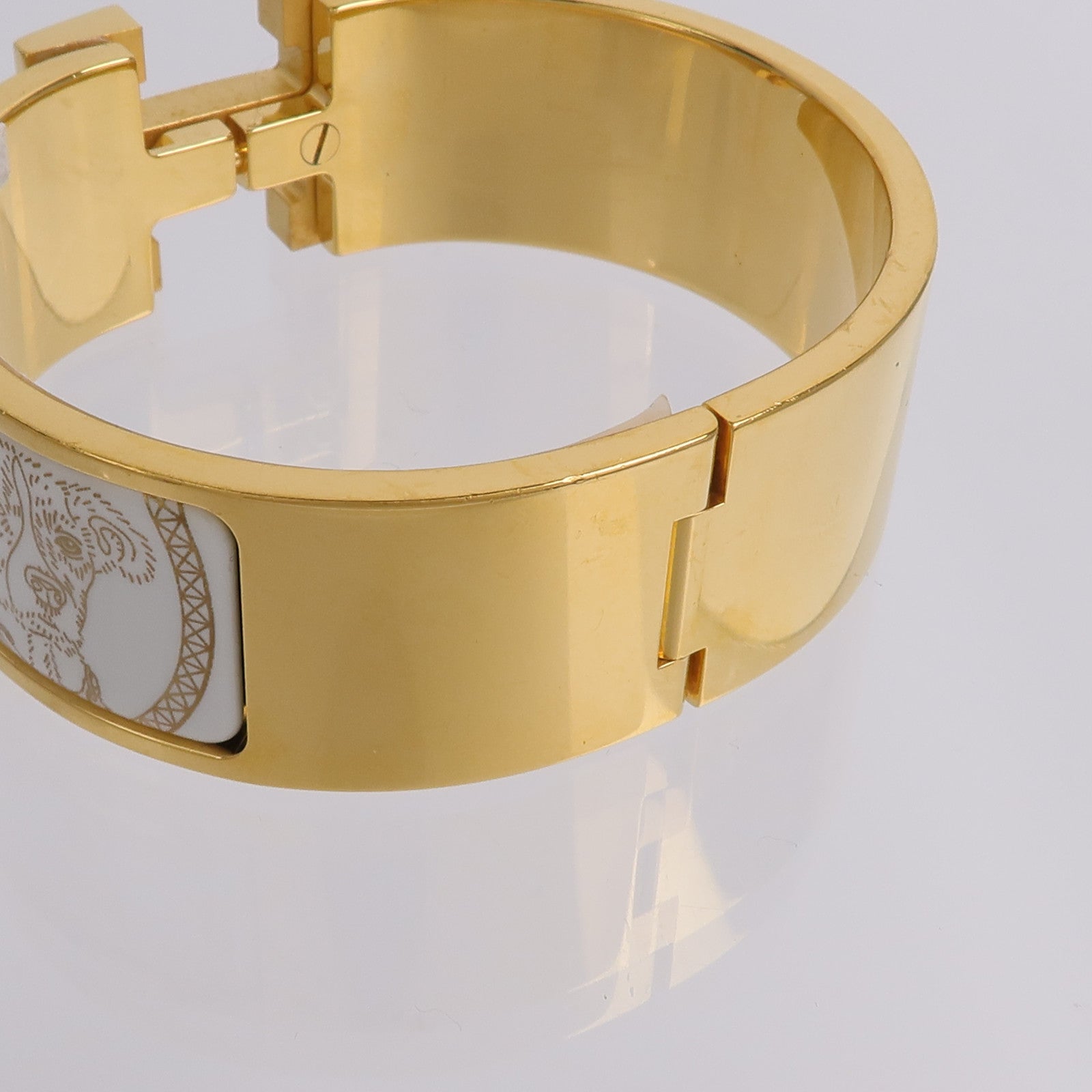 HERMES 金屬/琺瑯Clic-Clac H Bracelet手鐲