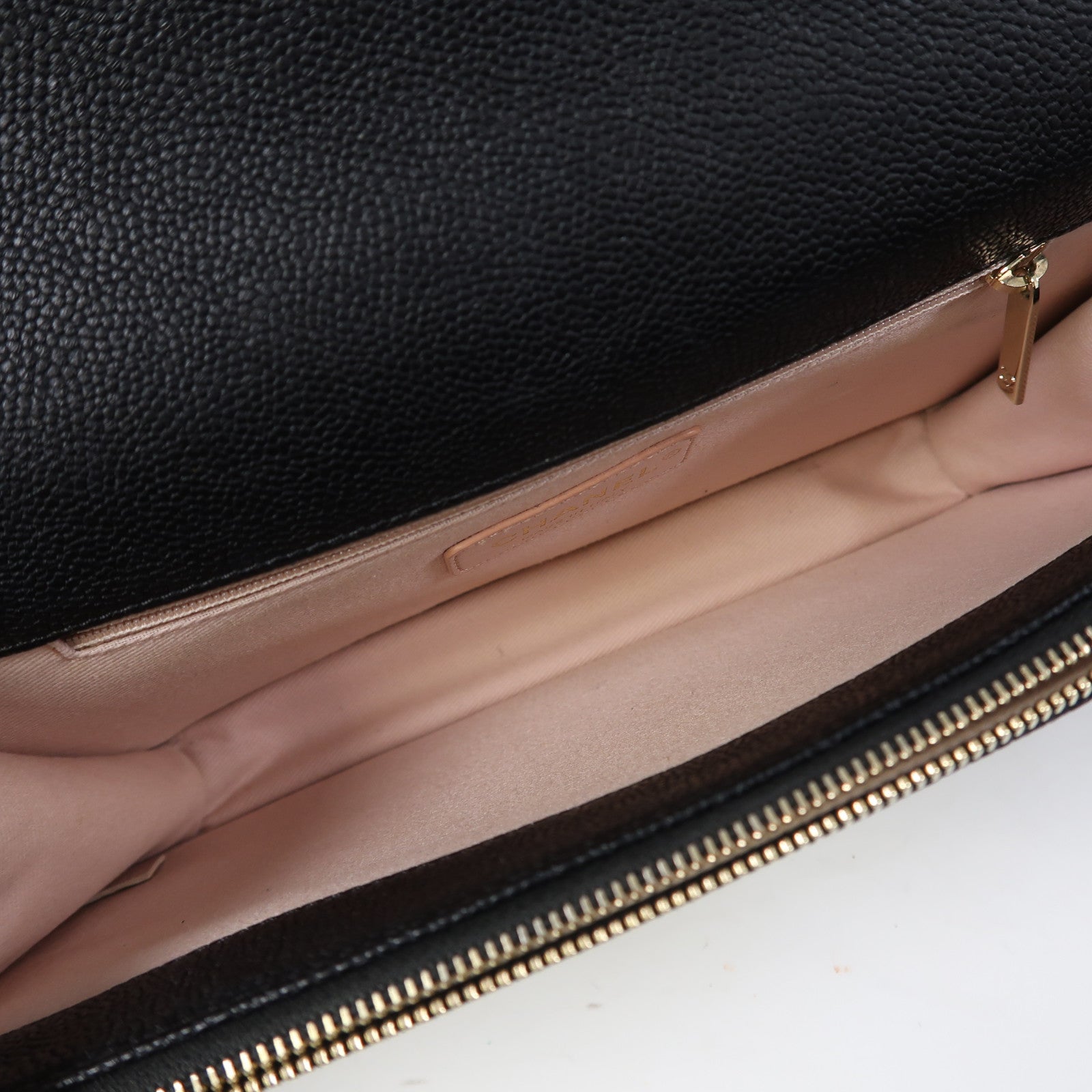 CHANEL 【激減優惠】菱格Caviar皮革Shoulder Bag金扣鏈帶肩背袋黑色