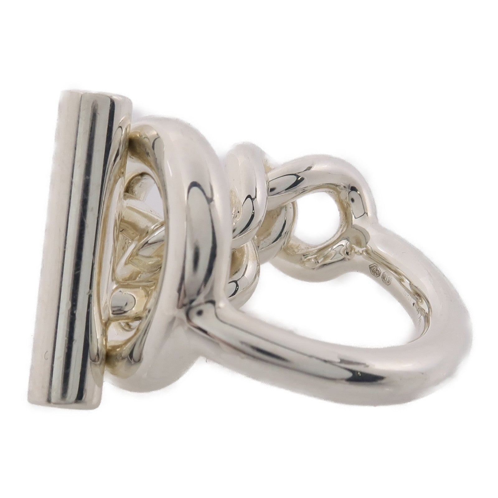HERMES 925純銀Croisette Ring戒指US#4.5