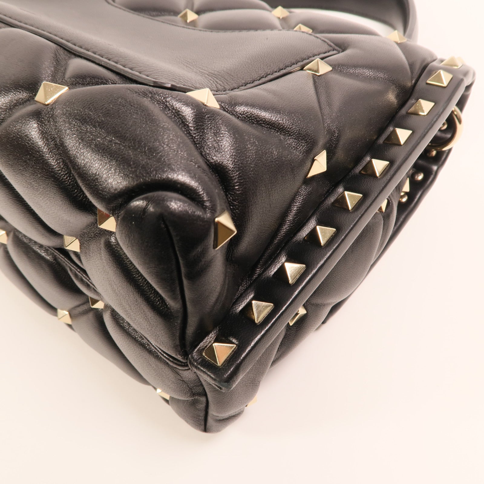 Valentino 羊皮皮革Candystud金扣手挽肩背兩用袋