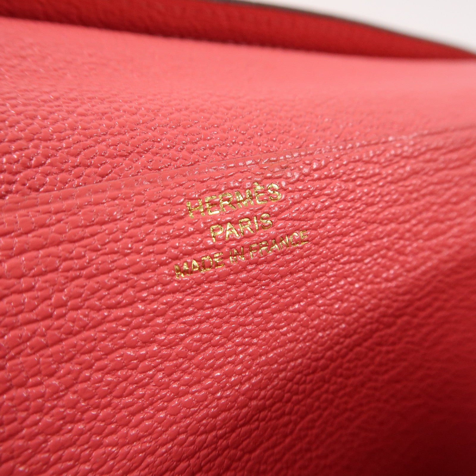 HERMES 【激減優惠】Chevre皮革Bearn bi-fold金扣折疊長錢包Rose Dragee糖衣粉色