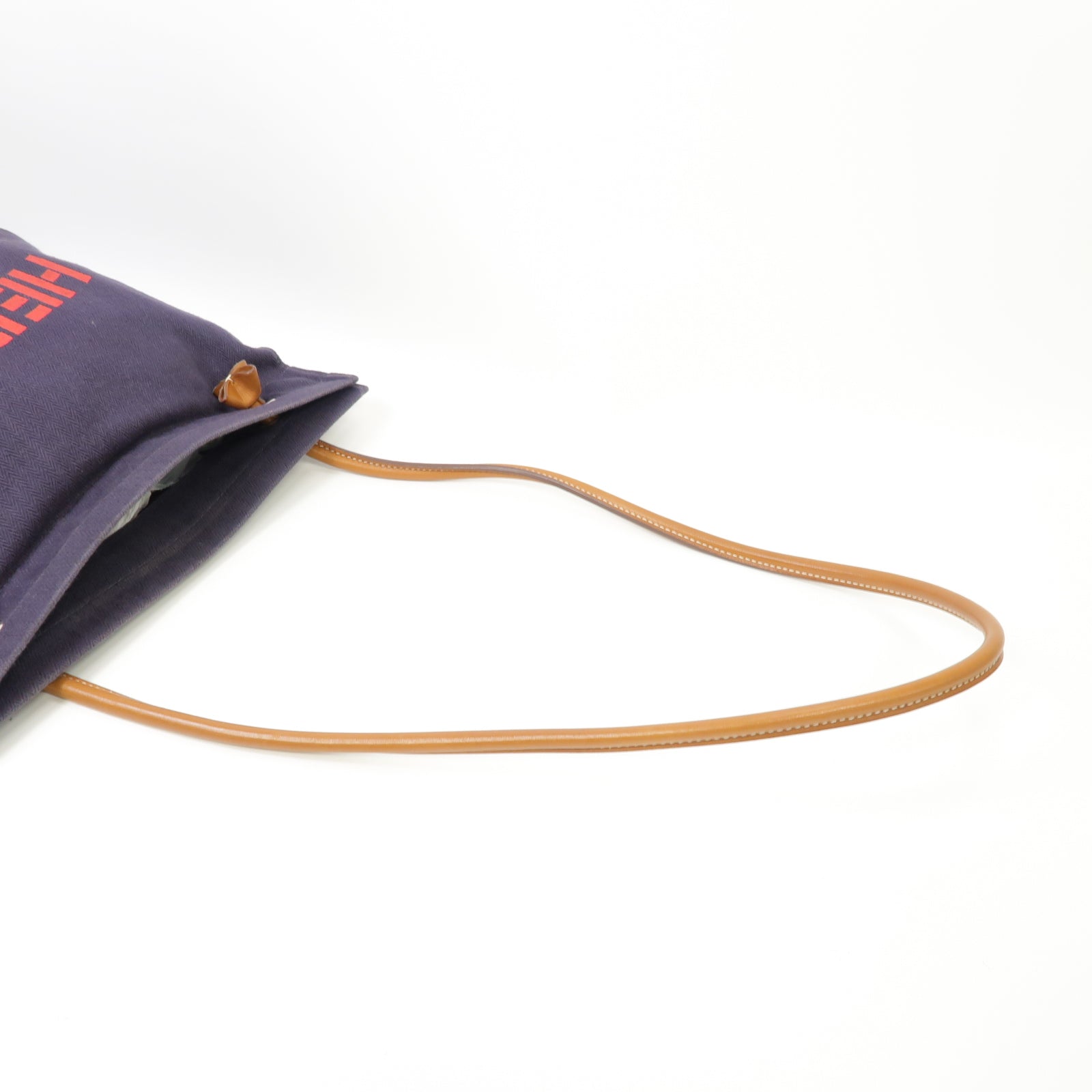 HERMES 【激減優惠】帆布Aline銀扣肩背袋藍色