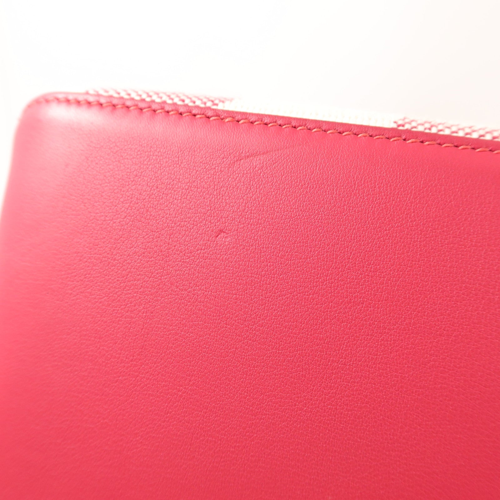 HERMES 帆布Biais 40手挽袋Framboise
