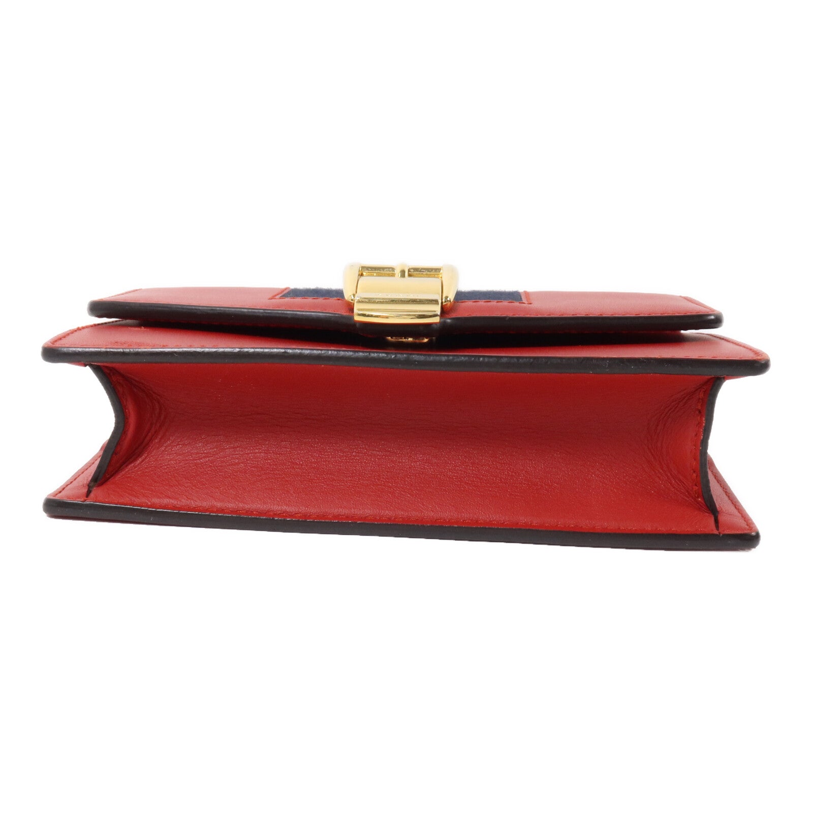 GUCCI 牛皮皮革Sylvie Mini鏈帶肩背袋