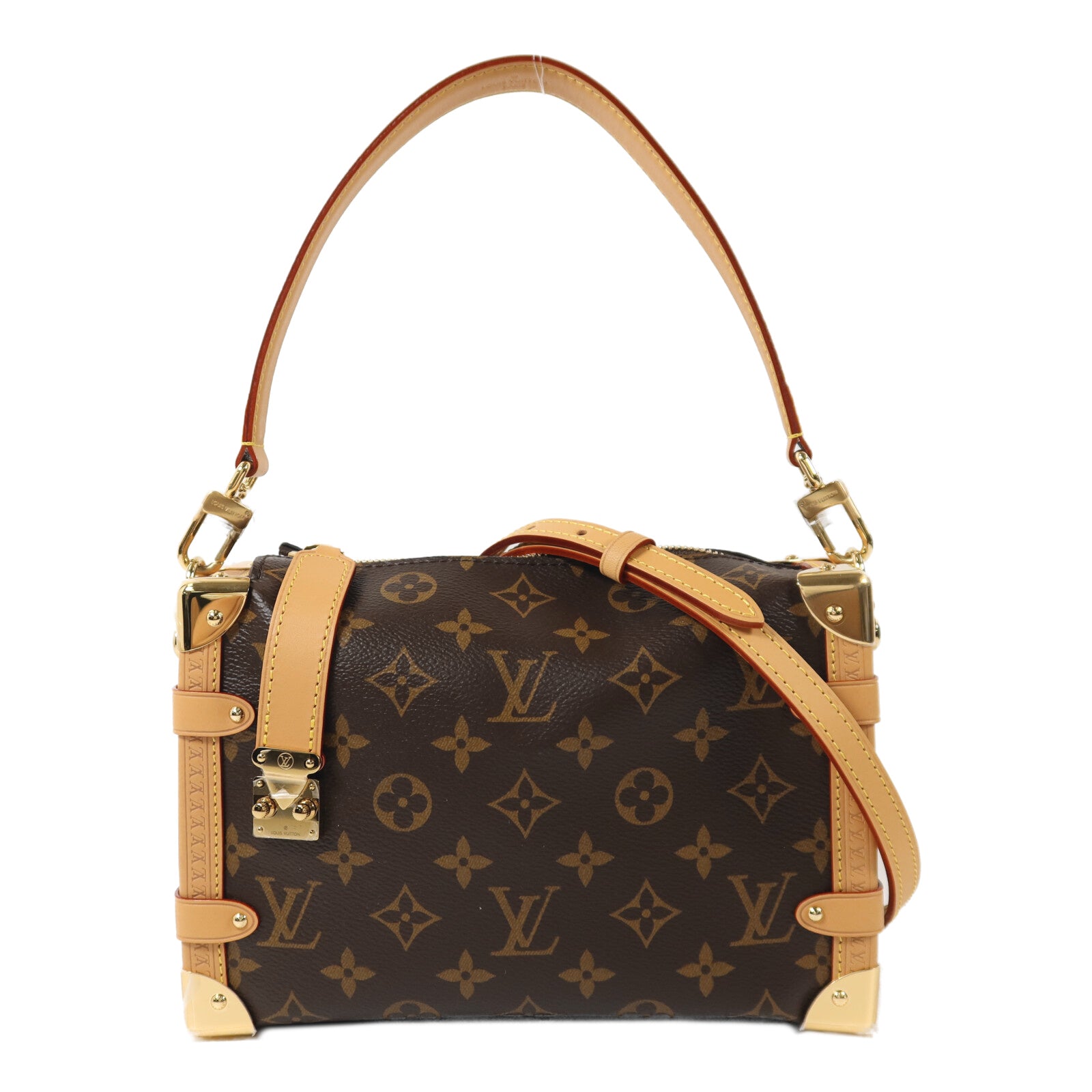 LOUIS VUITTON Monogram Side Trunk PM金扣手挽肩背兩用袋