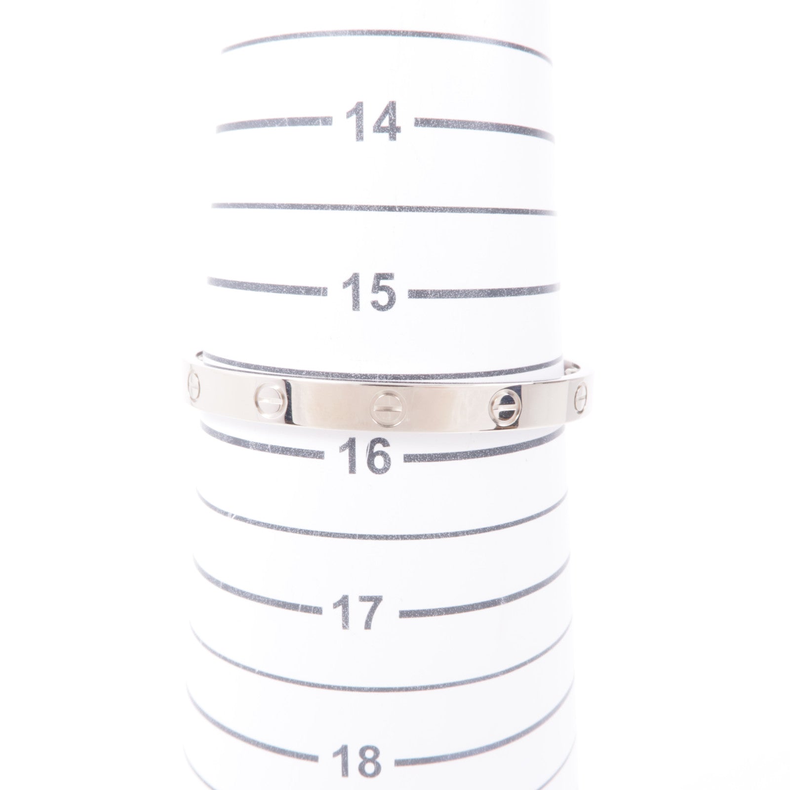 CARTIER 18K白金Love Bangle手鐲Cartier#17