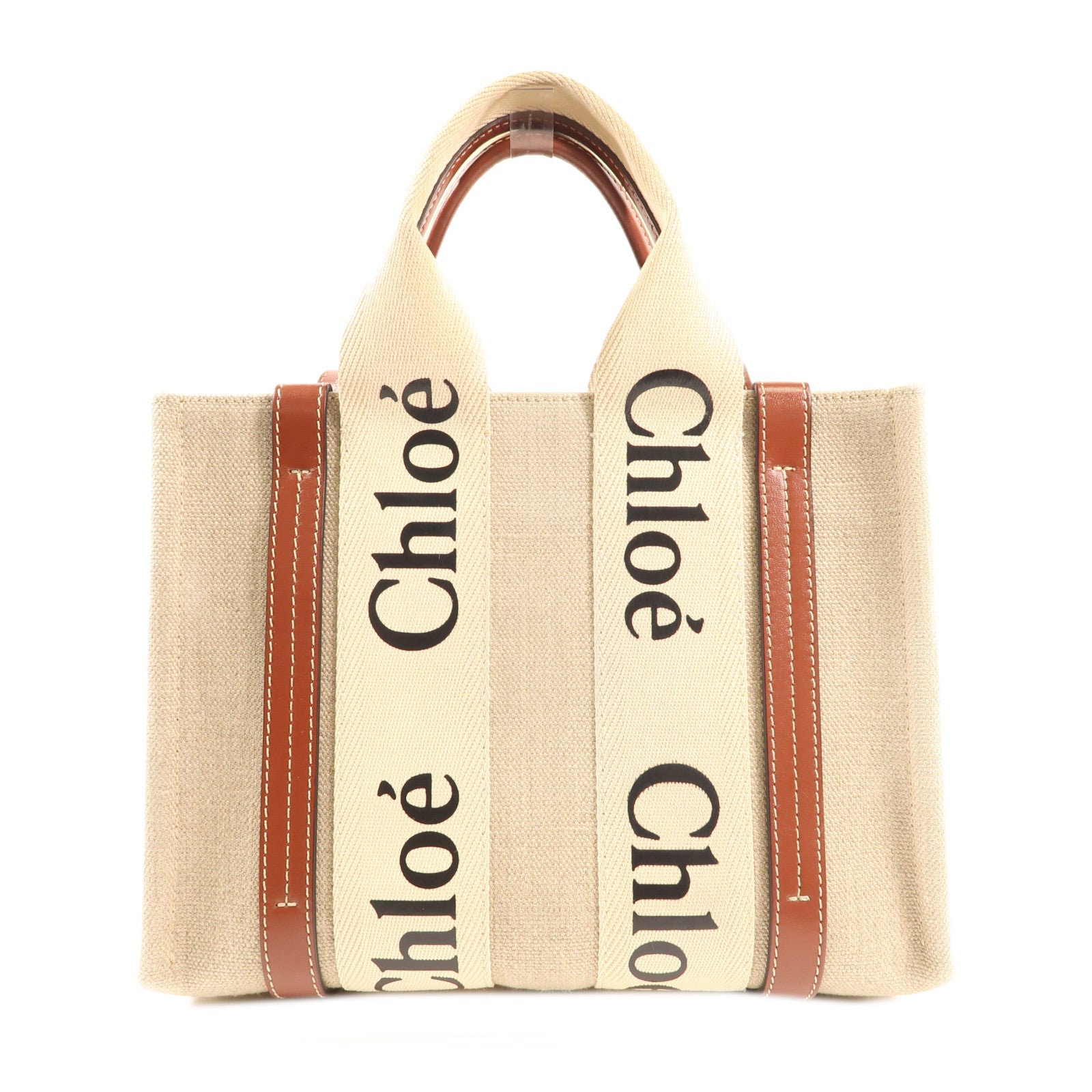 Chloe 帆布Woody Tote手挽肩背兩用袋
