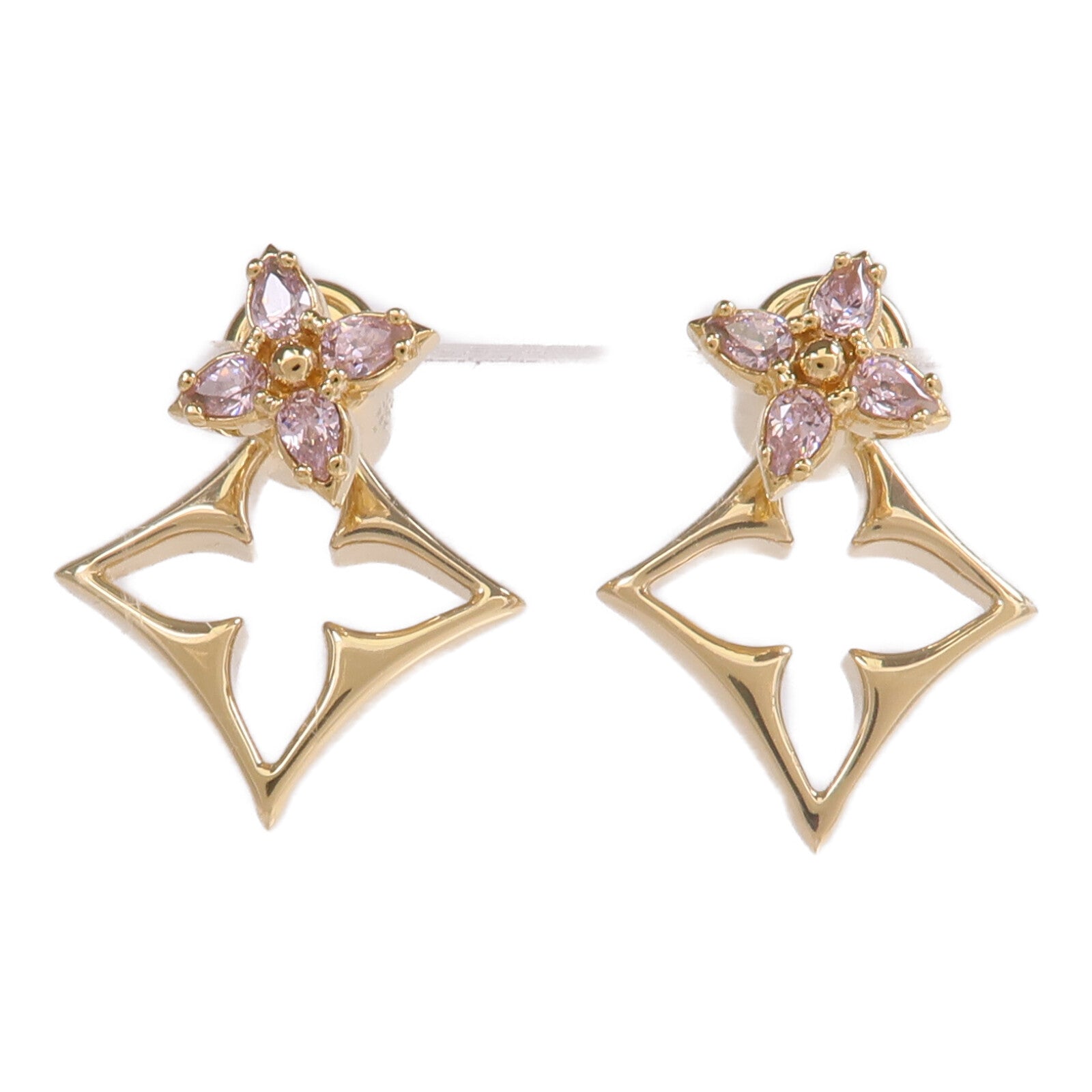 LOUIS VUITTON 金屬Flowergram Strass Earrings耳環