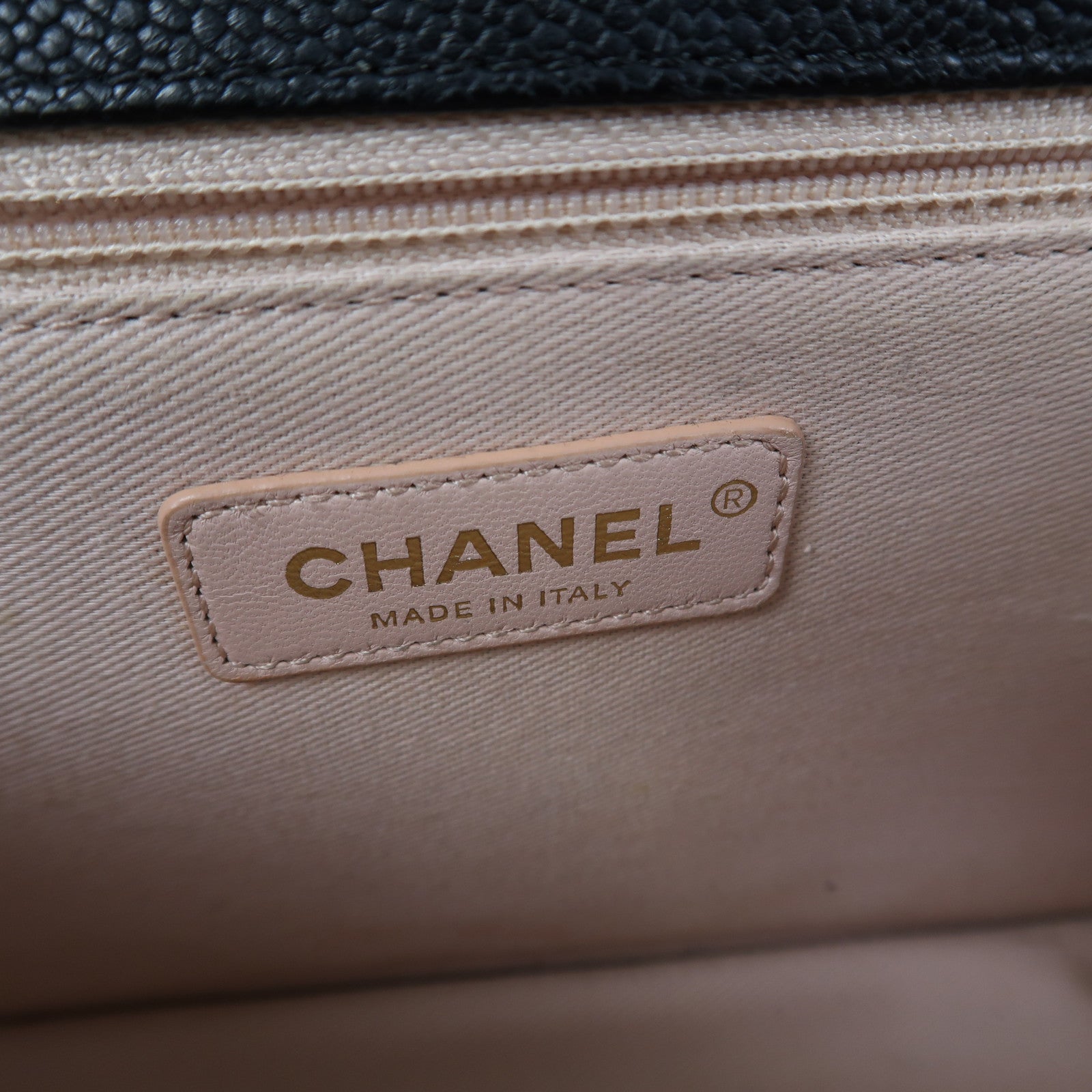 CHANEL 【激減優惠】菱格Caviar皮革Shoulder Bag金扣鏈帶肩背袋黑色