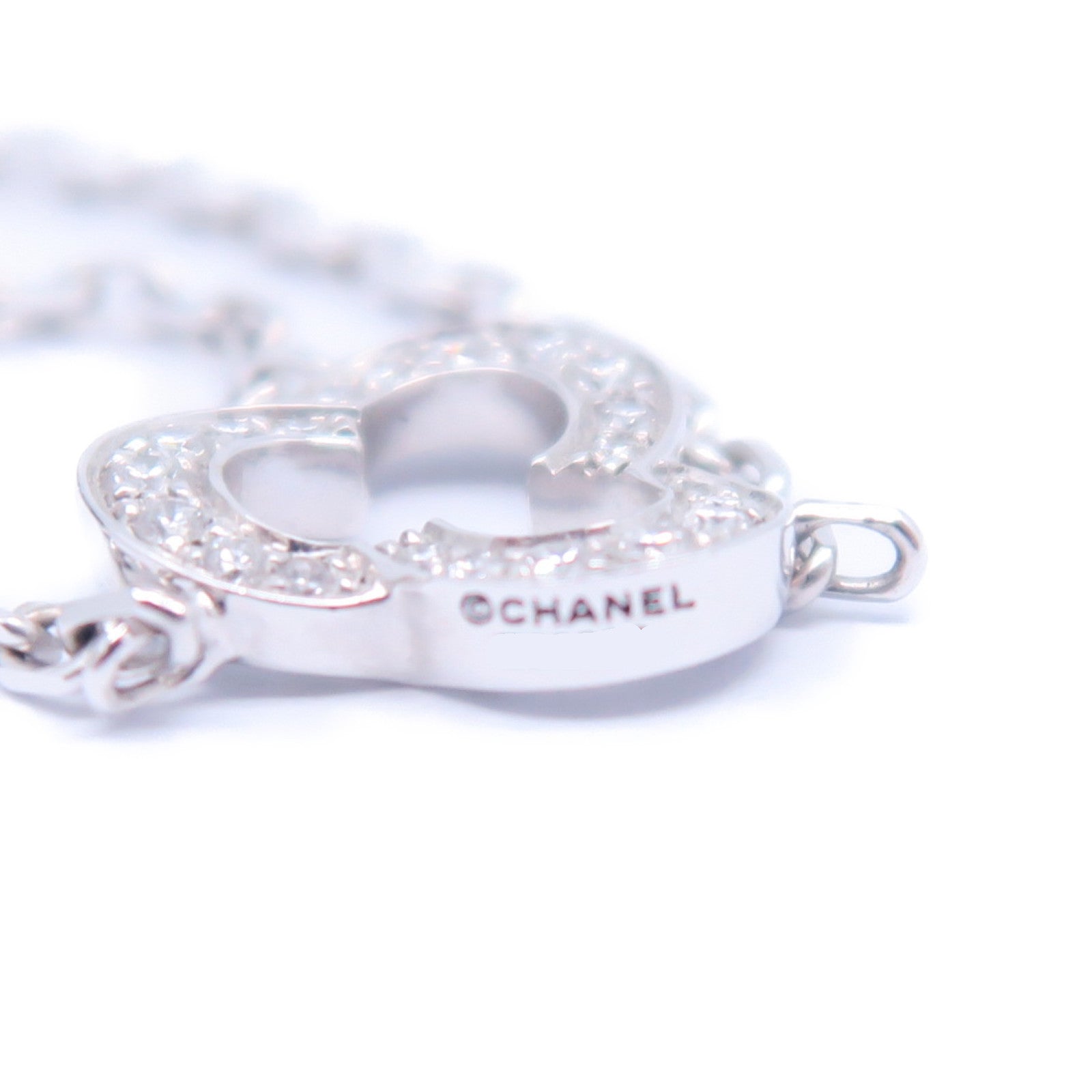 CHANEL 【激減優惠】18K白金Camellia Collection項鍊#40cm