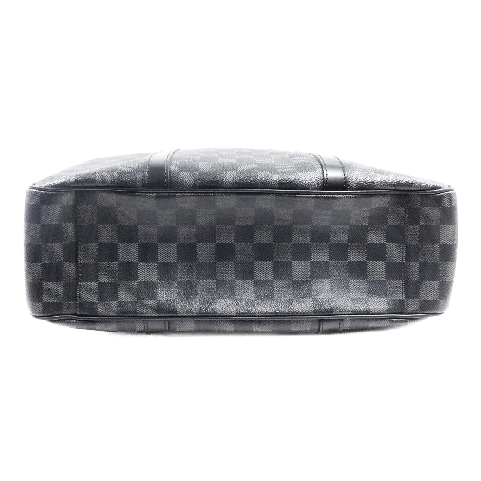 LOUIS VUITTON Damier Graphite Tadao MM銀扣手挽肩背兩用袋