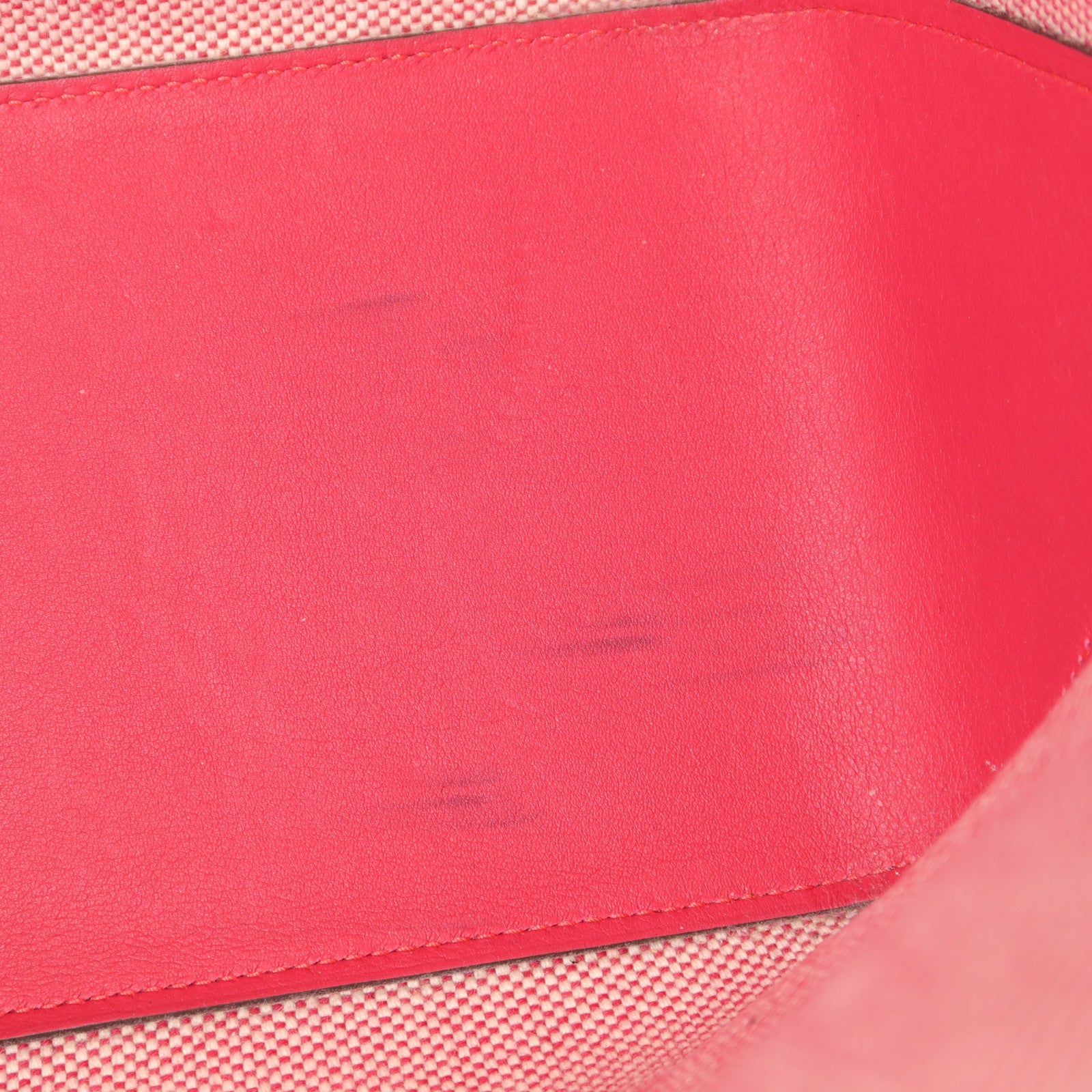 HERMES 帆布Biais 40手挽袋Framboise