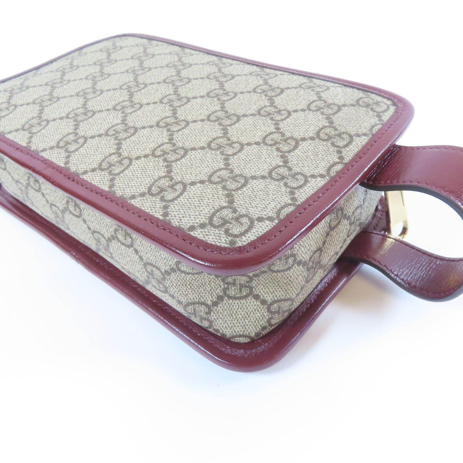 GUCCI 【激減優惠】塗層帆布Business Clutch Bag金扣手拿包啡色