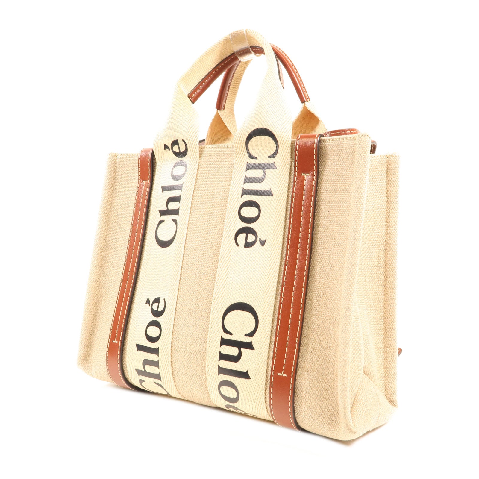 Chloe 帆布Woody Tote手挽肩背兩用袋