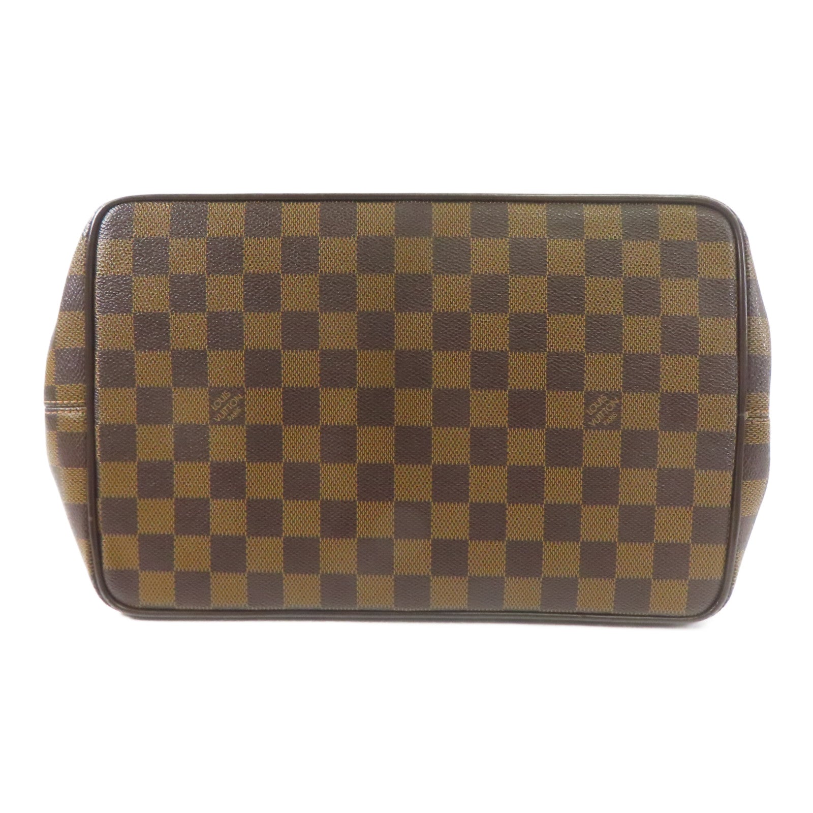LOUIS VUITTON Damier Bergamo MM金扣手挽袋啡色