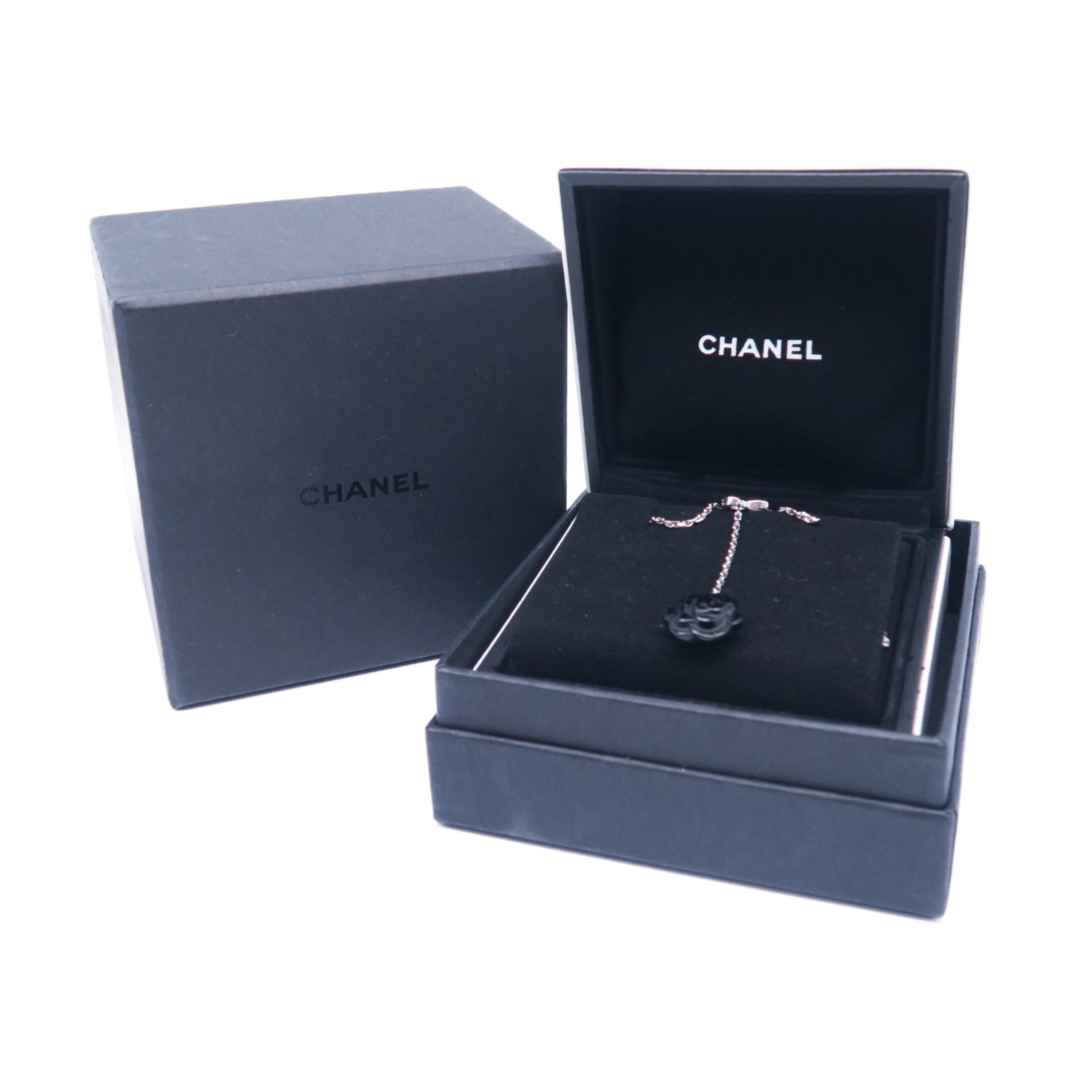 CHANEL 【激減優惠】18K白金Camellia Collection項鍊#40cm