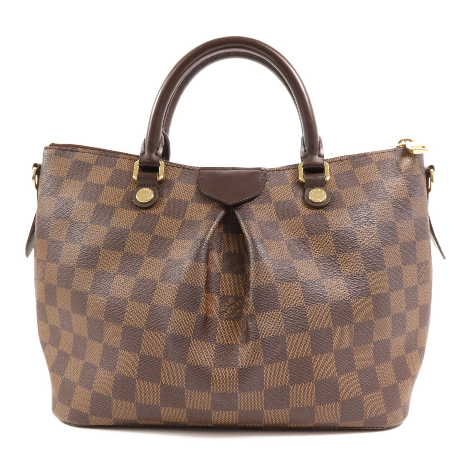 LOUIS VUITTON Damier Siena PM金扣手挽袋