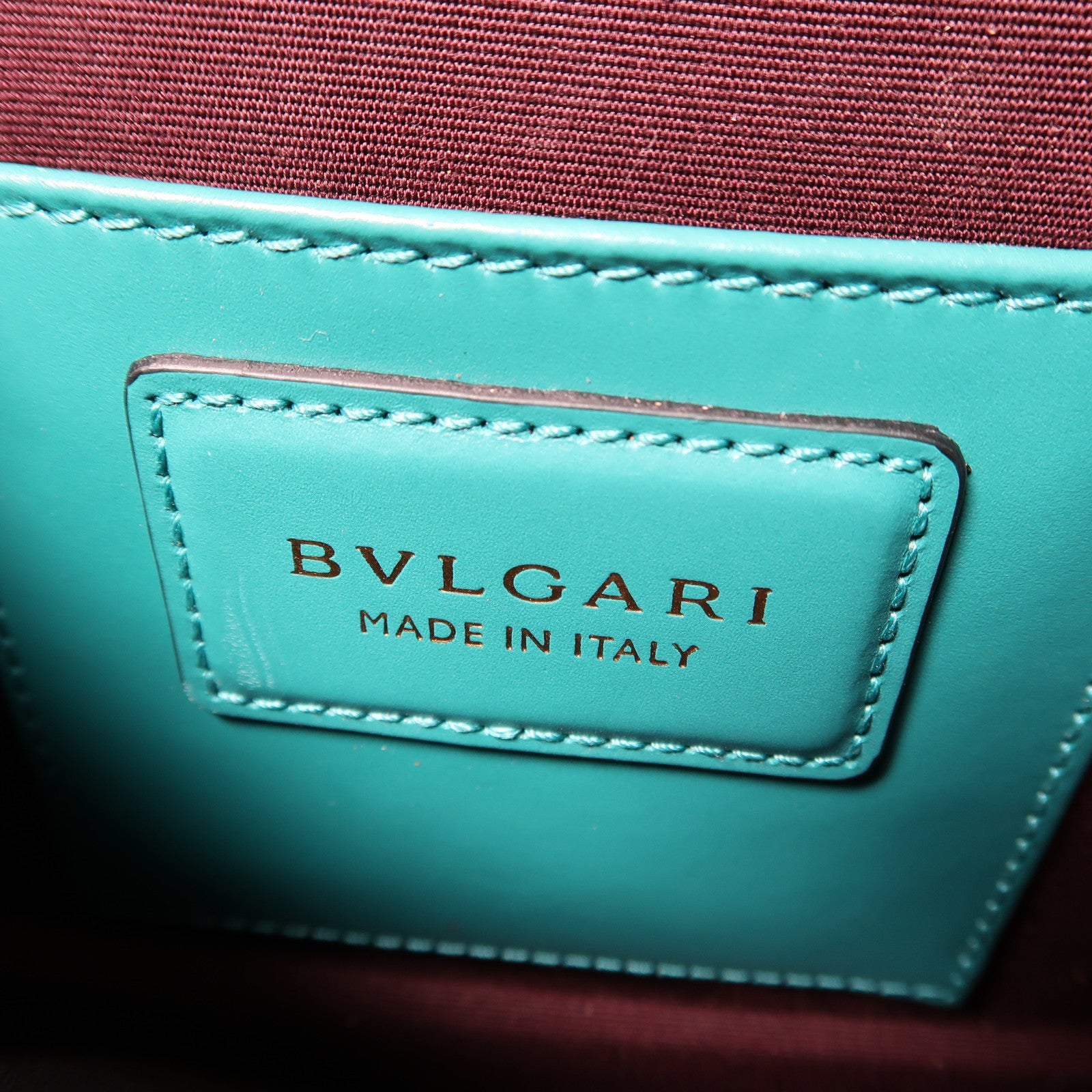 BVLGARI 牛皮皮革Serpenti Forever金扣鏈帶手挽肩背兩用袋綠色