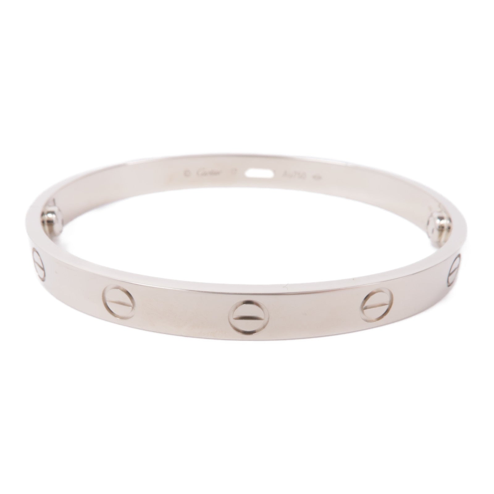 CARTIER 18K白金Love Bangle手鐲Cartier#17