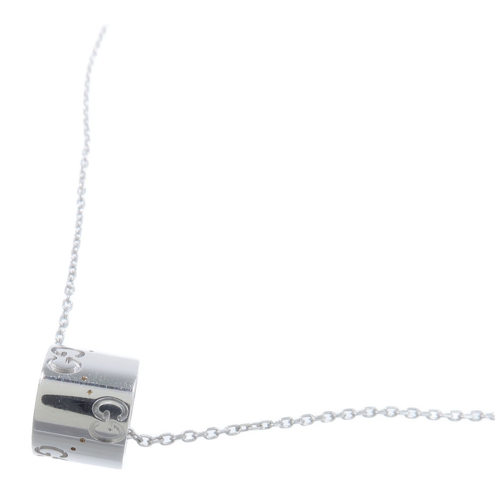 GUCCI 18K白金Icon Ring Necklace項鍊