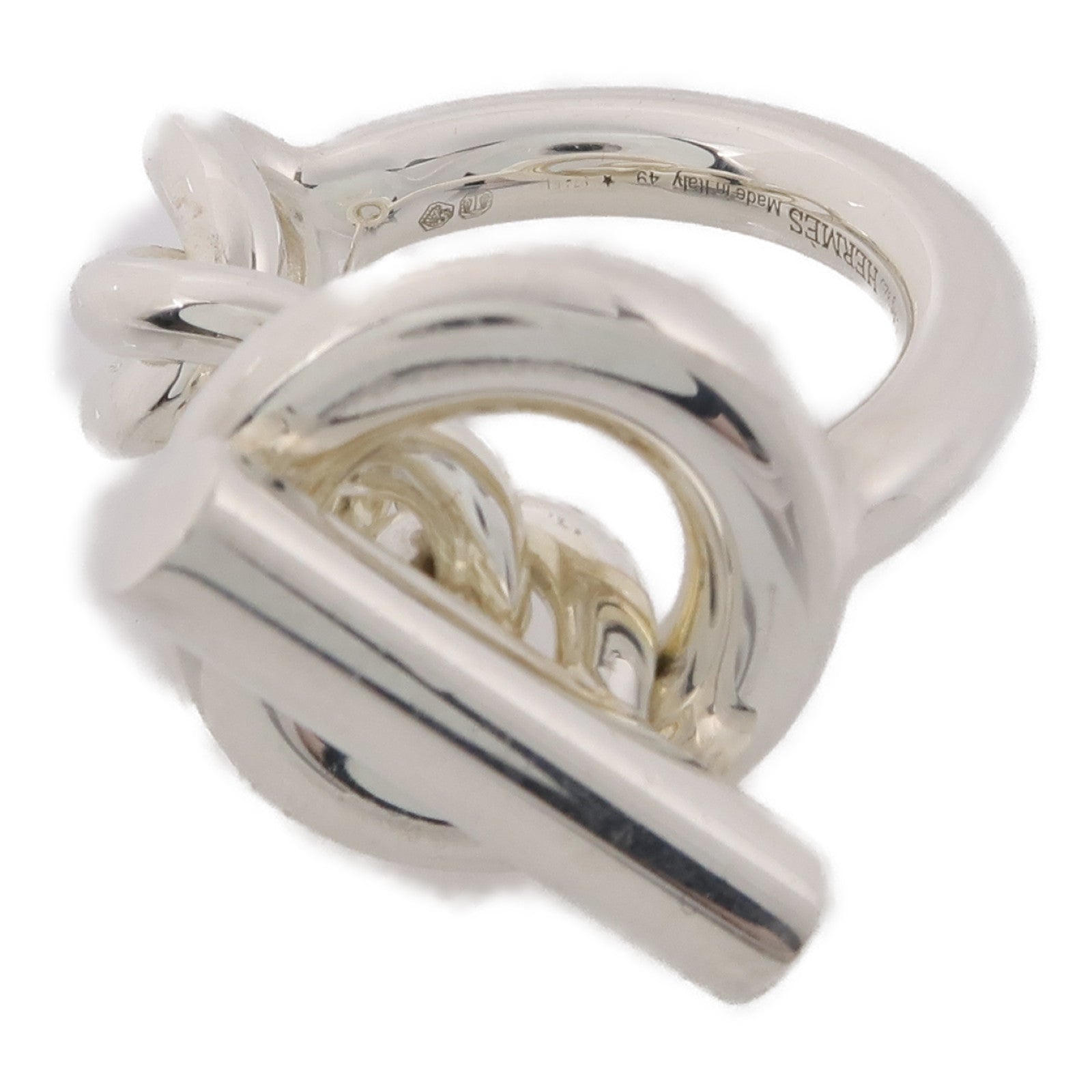 HERMES 925純銀Croisette Ring戒指US#4.5