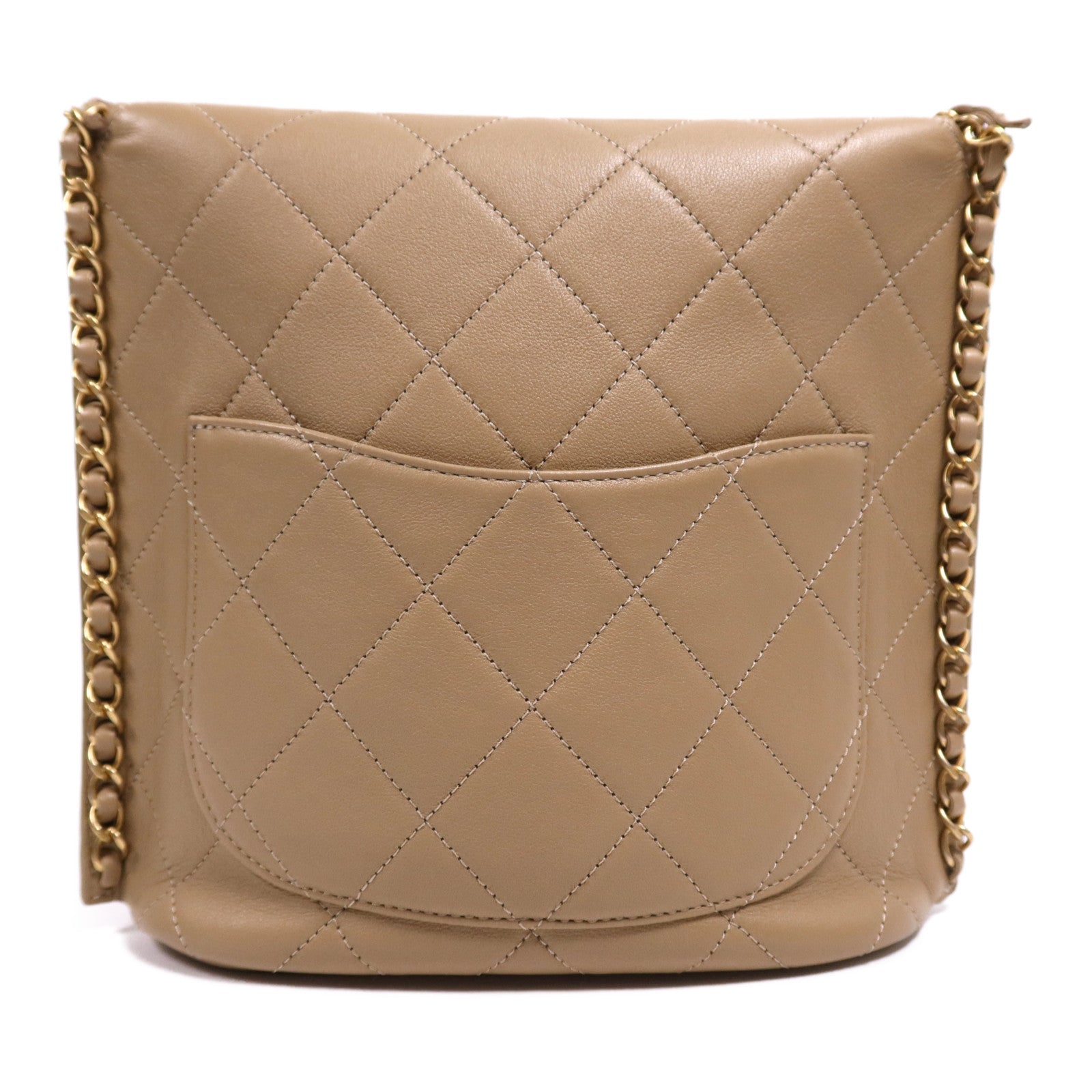 CHANEL 牛皮皮革Chain Shoulder Bag金扣鏈帶肩背袋