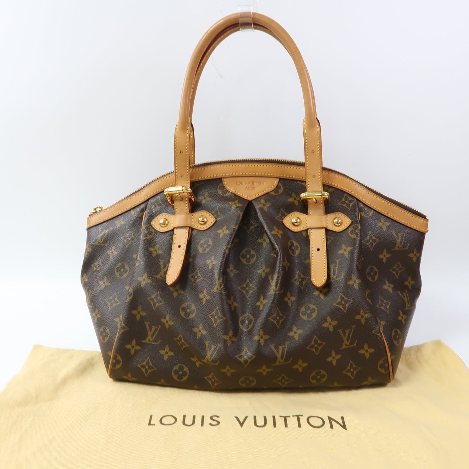 LOUIS VUITTON Monogram Tivoli GM金扣手挽袋啡色