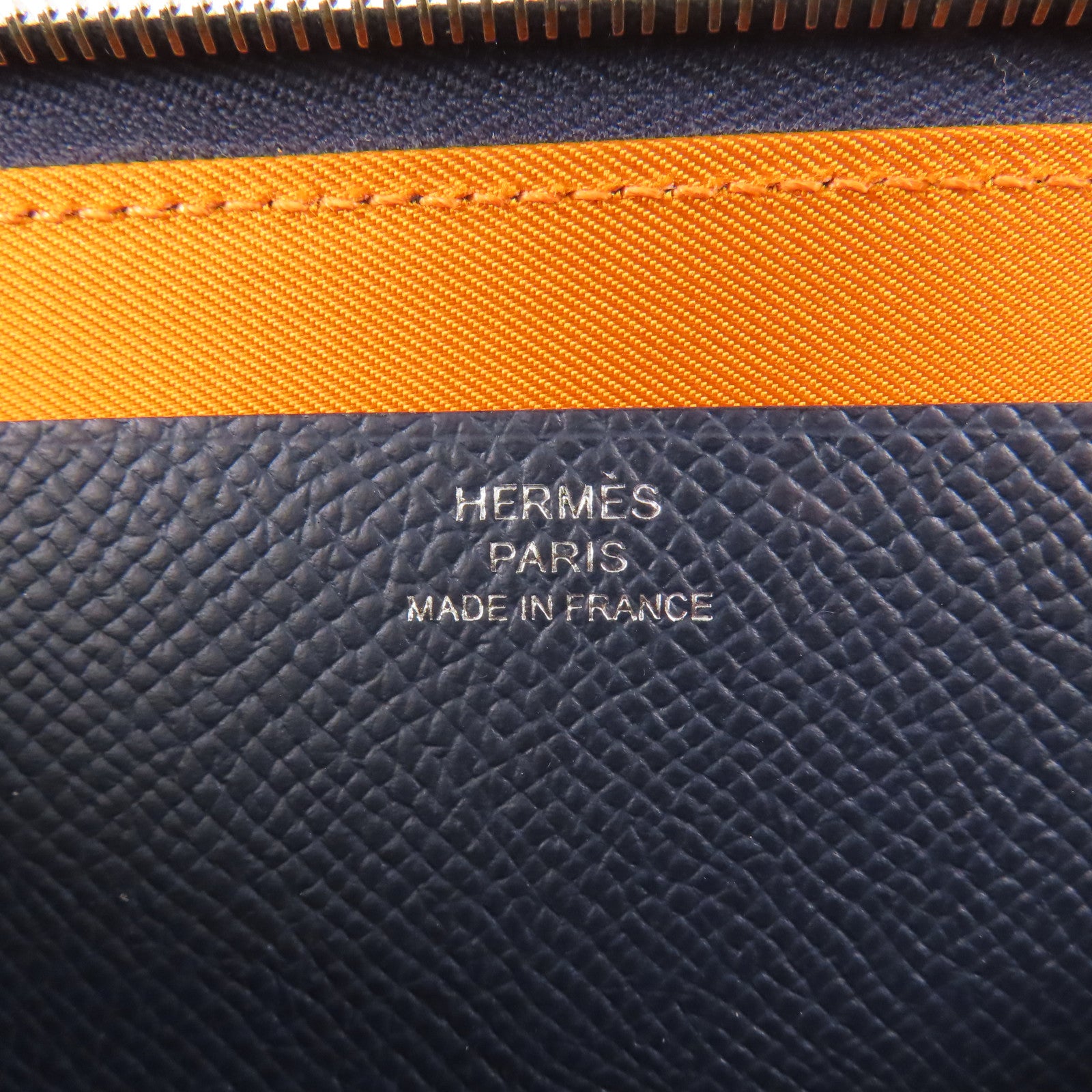 HERMES Epsom皮革/Swift皮革Nouveau To Go銀扣肩背袋Bleu Sapphire