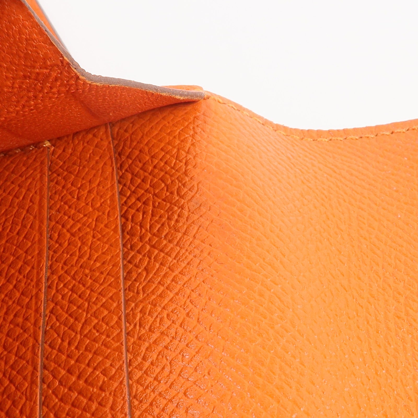 HERMES Epsom皮革Kelly Wallet長錢包Orange