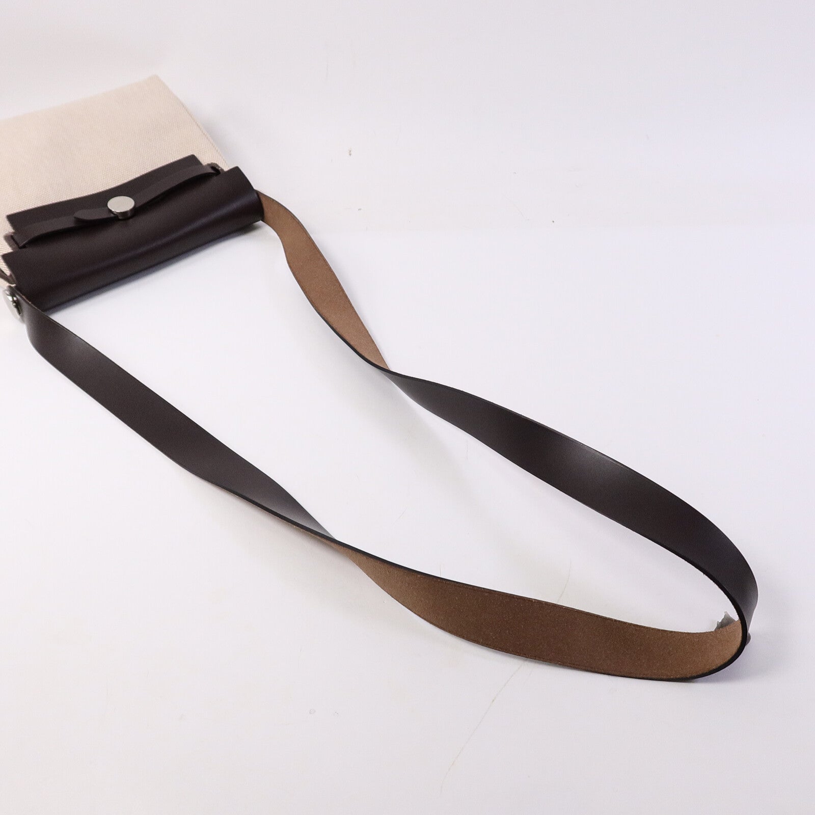HERMES 帆布Mini Herbag肩背袋Ebene