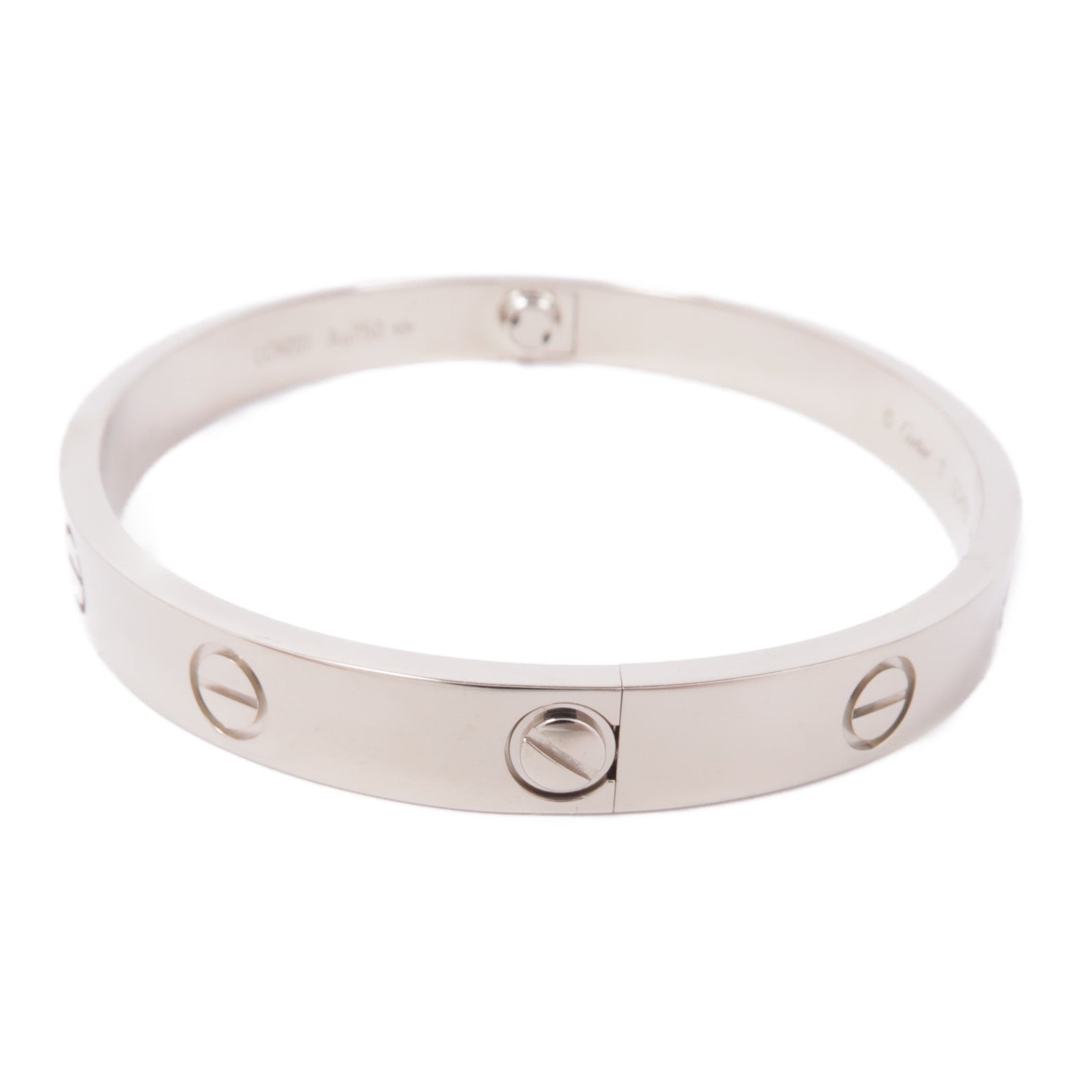 CARTIER 18K白金Love Bangle手鐲Cartier#17
