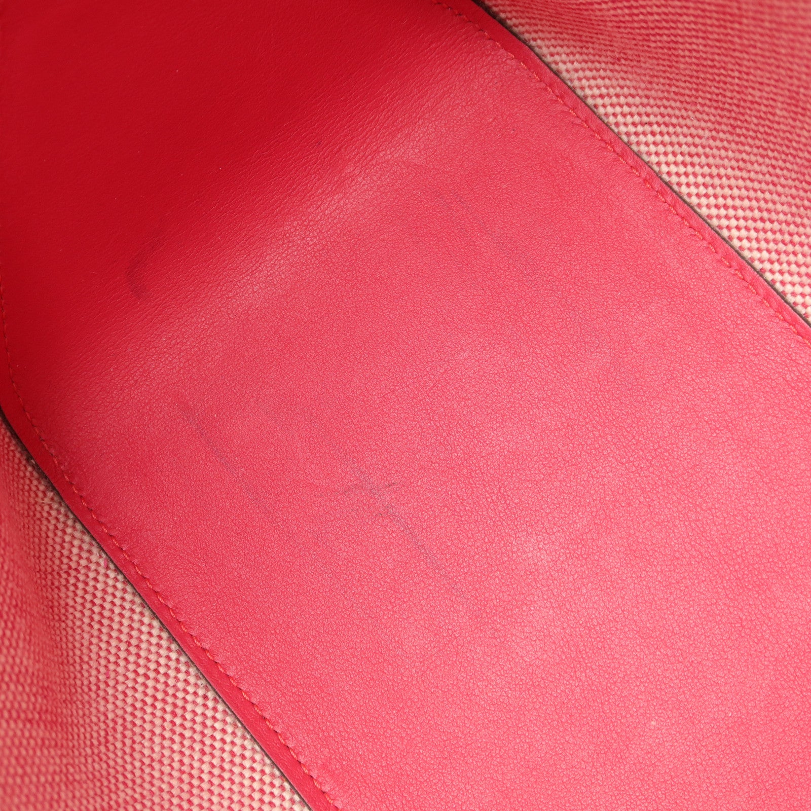 HERMES 帆布Biais 40手挽袋Framboise