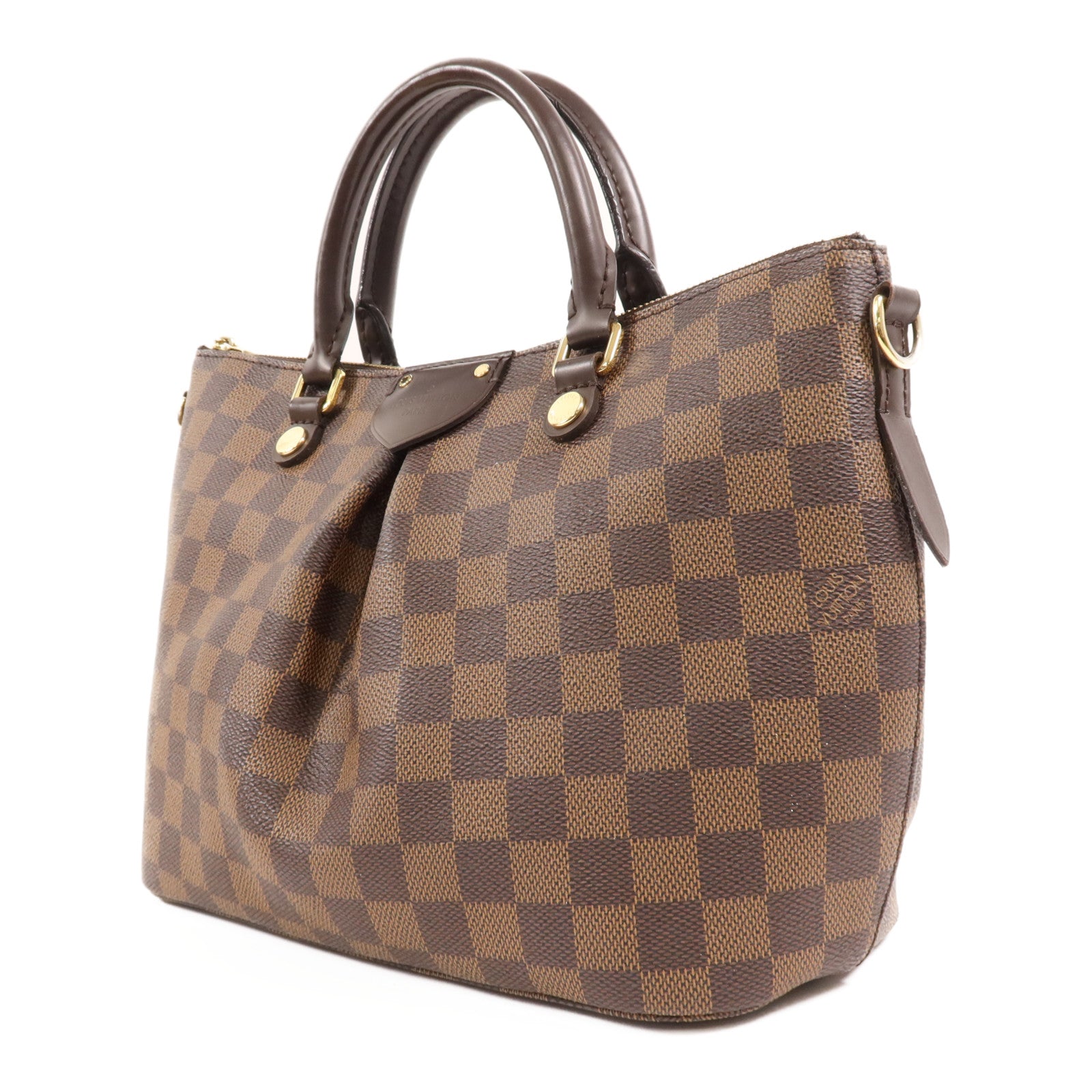 LOUIS VUITTON Damier Siena PM金扣手挽袋