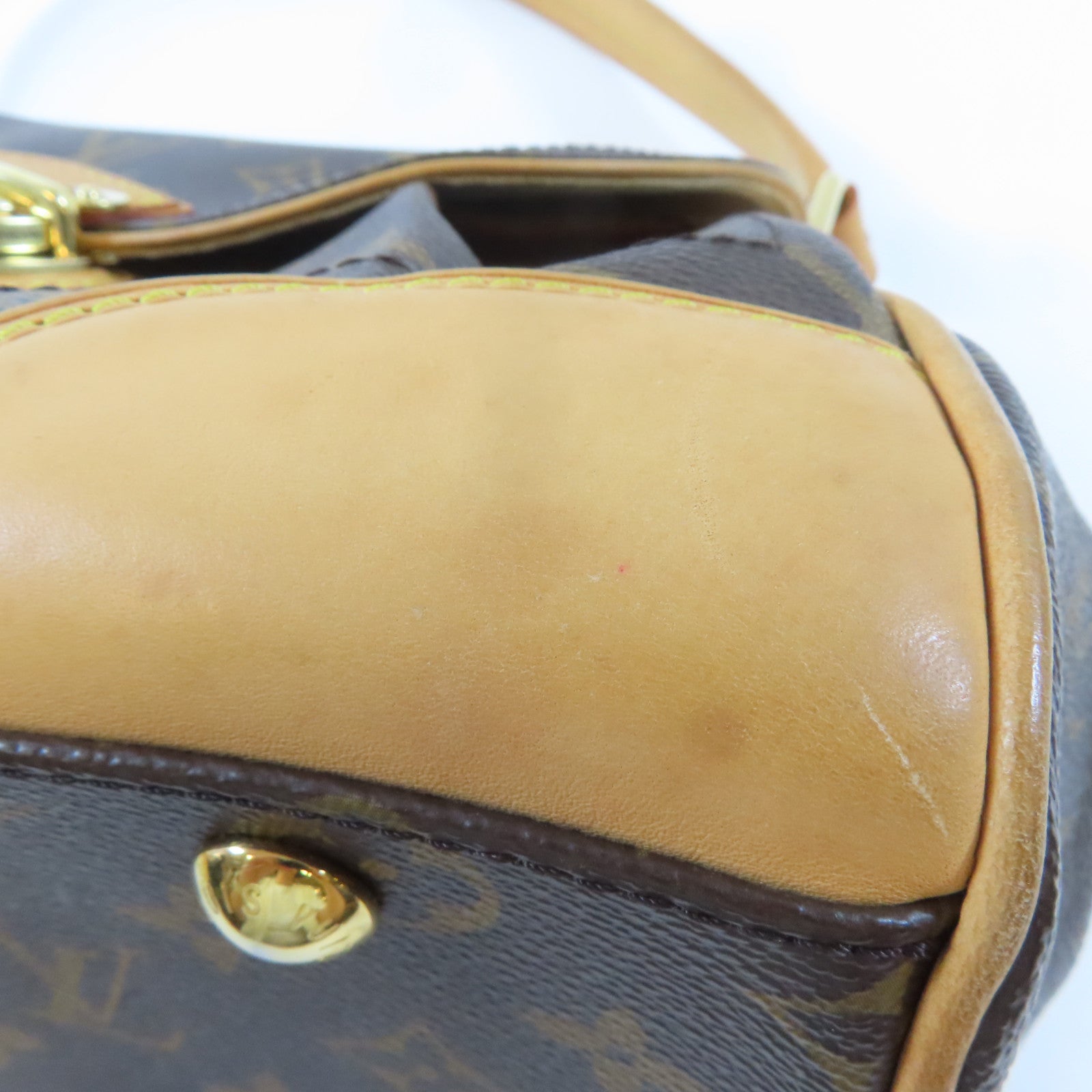 LOUIS VUITTON (PRICE DOWN) LV GHW Beverly MM Shoulder Handbag M40121 Monogram Brown