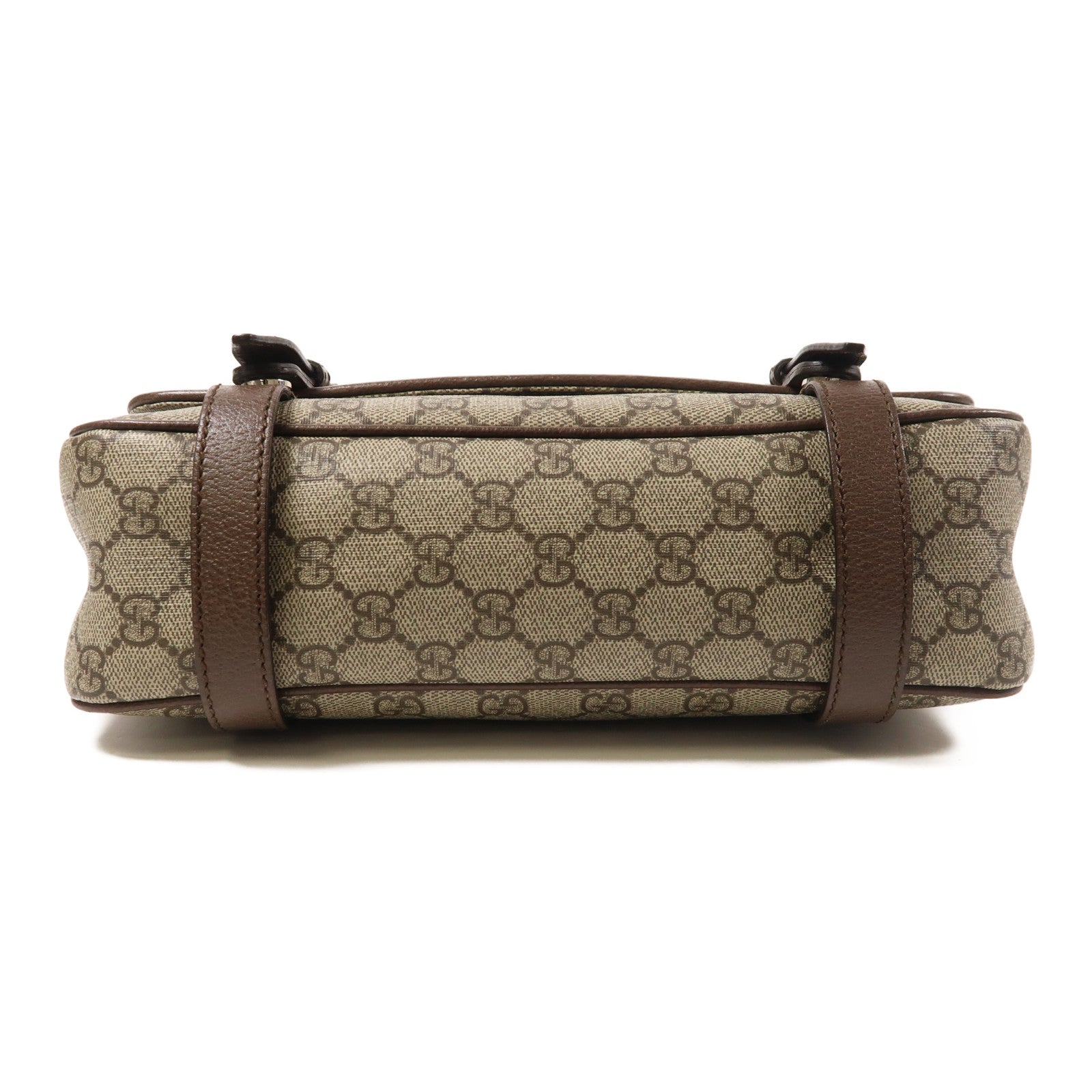 GUCCI GG SHW Shoulder Bag 658542 Coated Canvas Brown