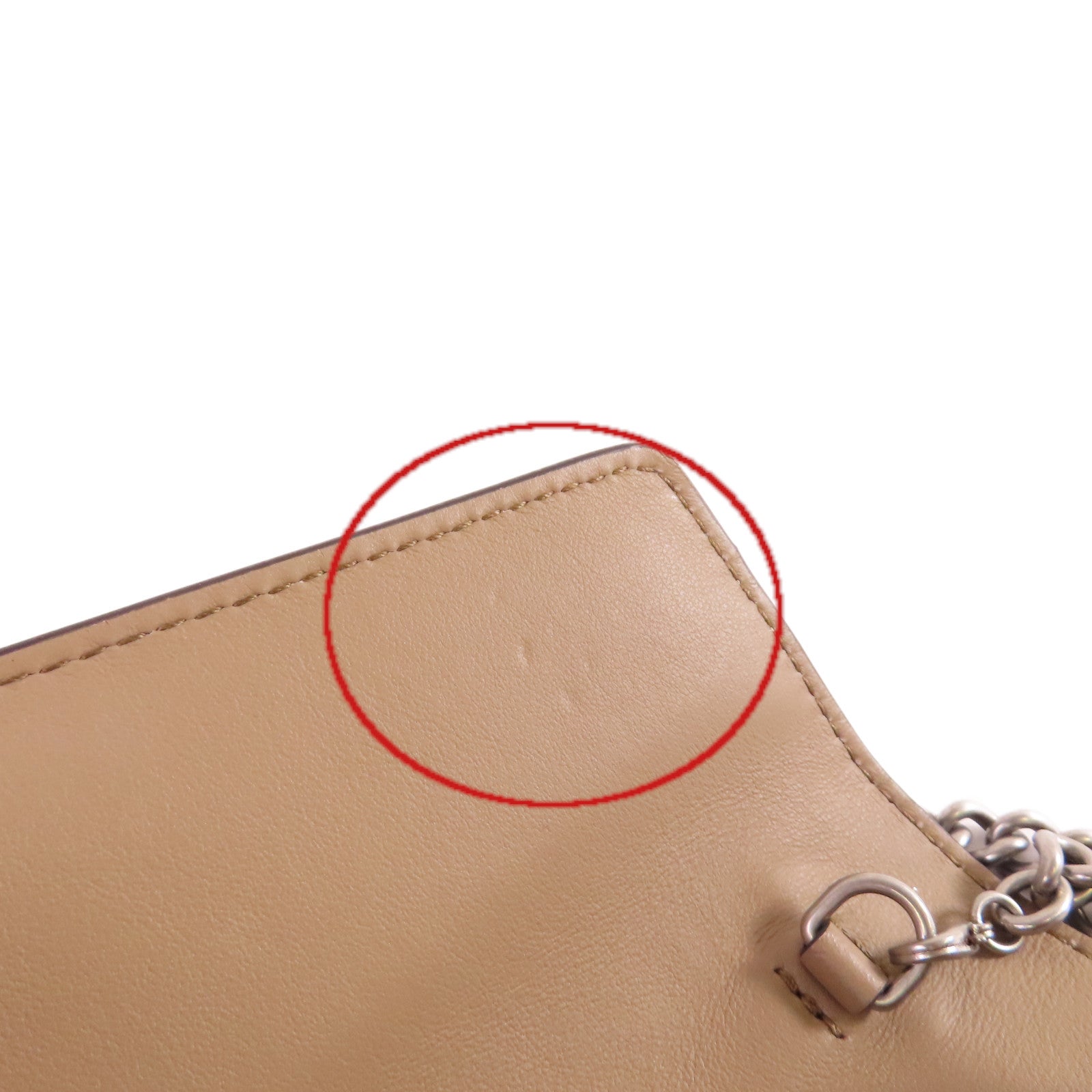 GUCCI 【激減優惠】塗層帆布Dionysus GG Supreme Shoulder Bag銀扣鏈帶肩背袋米色/烏木色