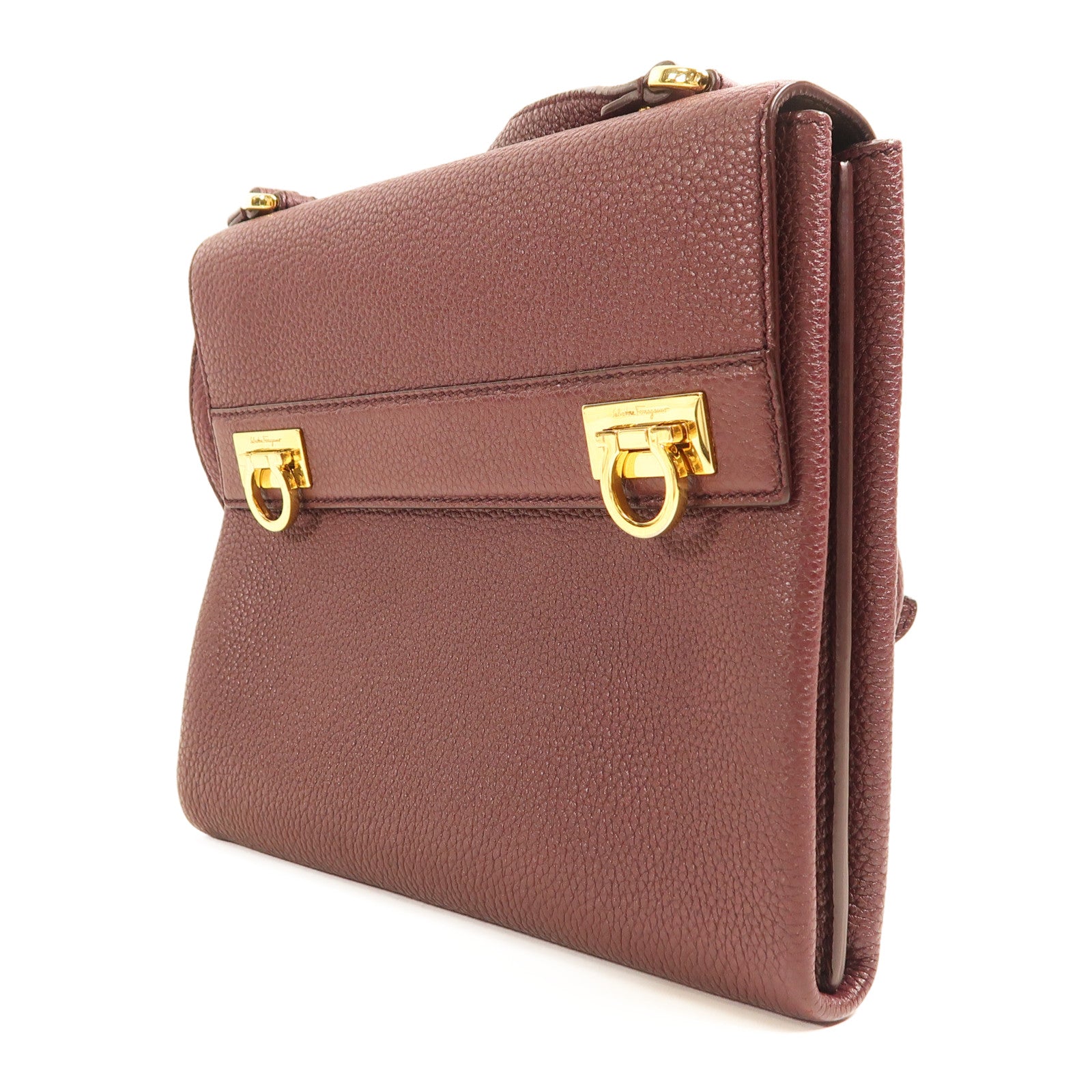 Salvatore Ferragamo 牛皮皮革Mya Bag金扣肩背袋