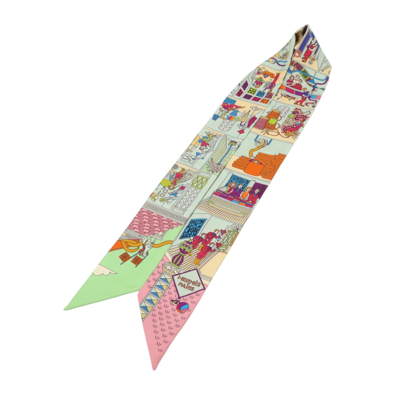 HERMES 絲質Twilly絲巾