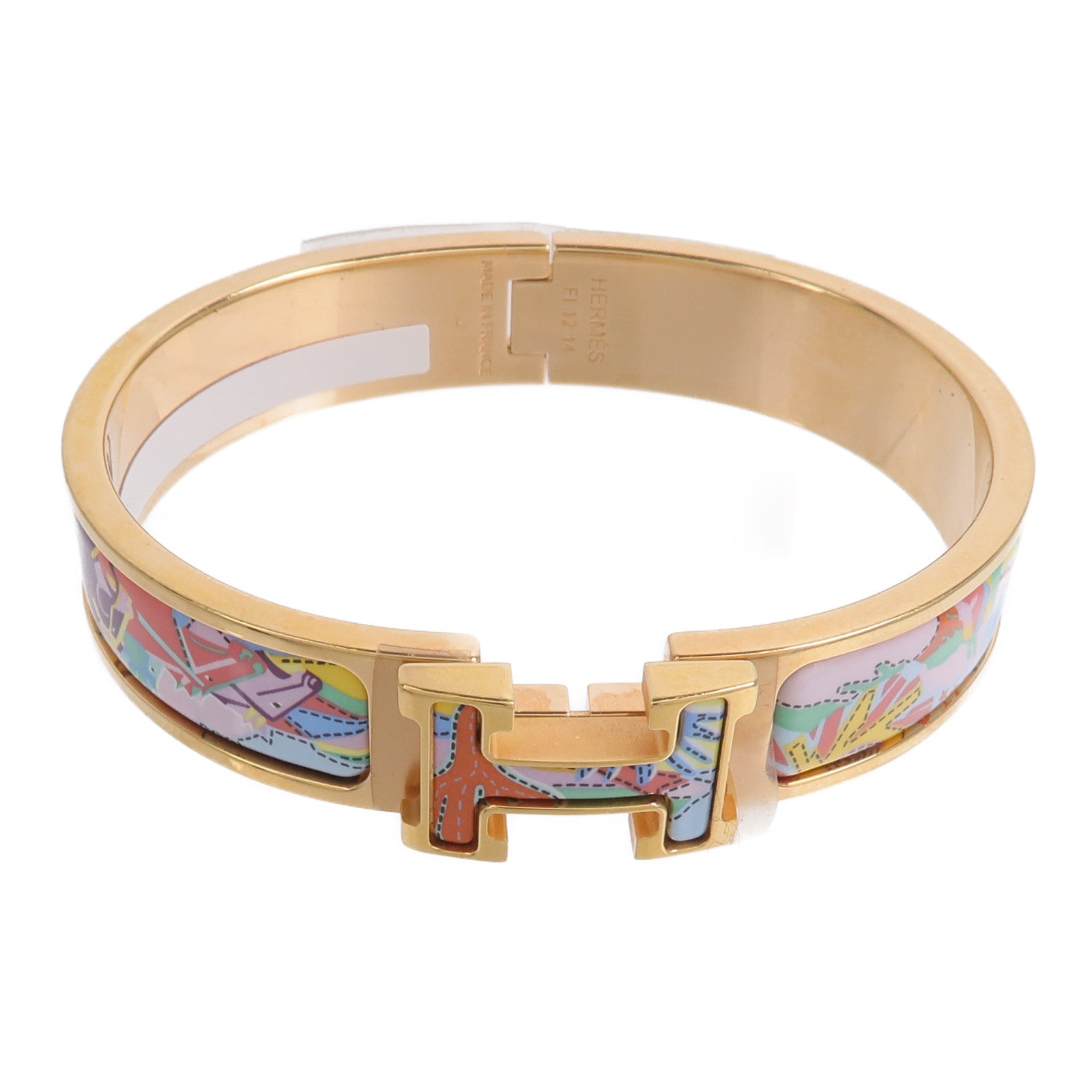 HERMES 金屬/琺瑯Clic H Bracelet手鐲