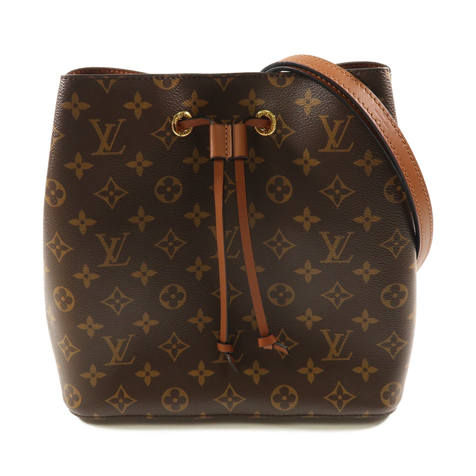 LOUIS VUITTON Monogram Neo Noe MM金扣肩背袋啡色