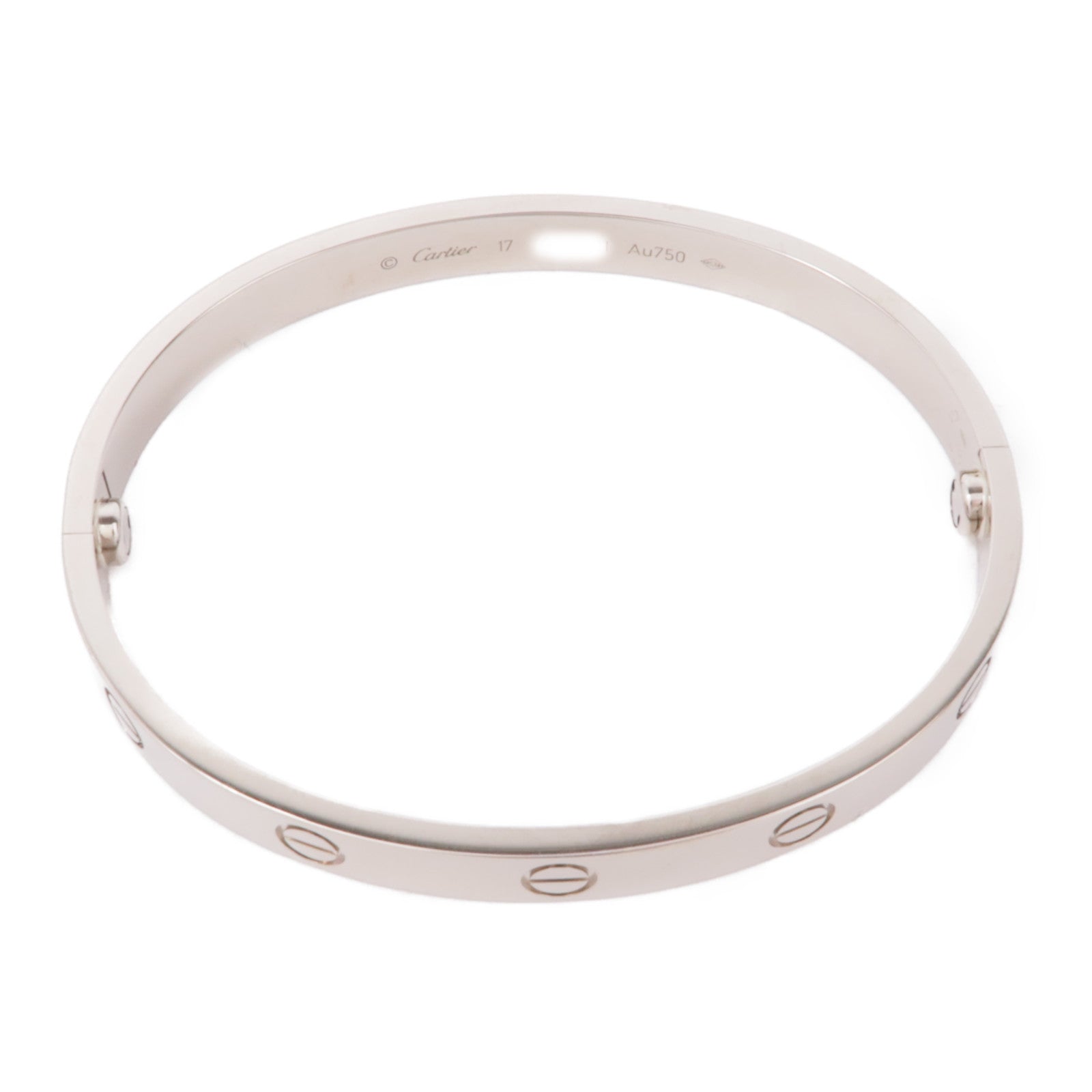 CARTIER 18K白金Love Bangle手鐲Cartier#17
