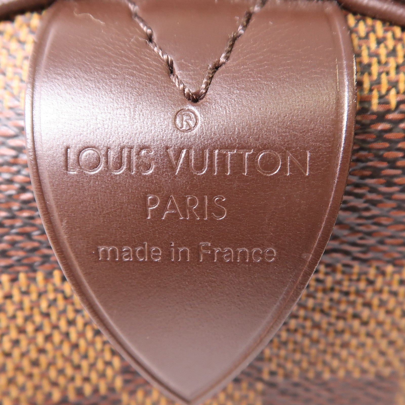 LOUIS VUITTON Damier Speedy 30金扣手挽袋