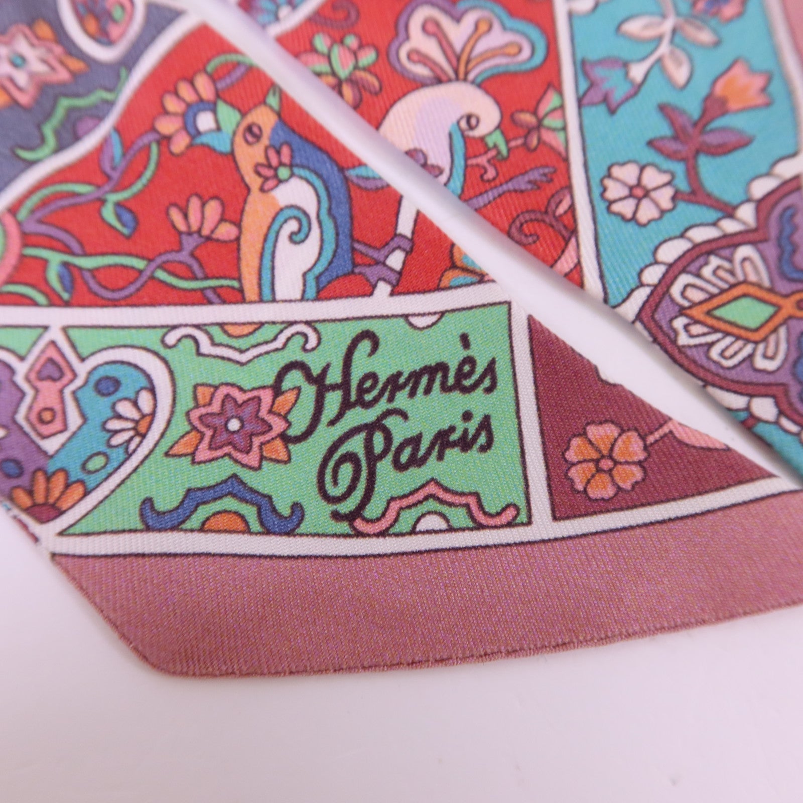 HERMES 絲質Twilly絲巾