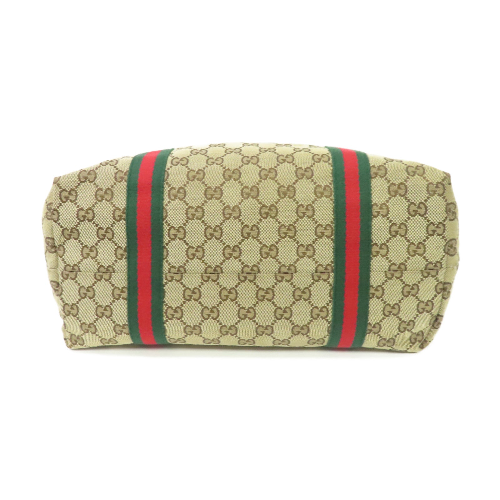 GUCCI 帆布Sherry Line Tote Bag金扣手挽袋啡色